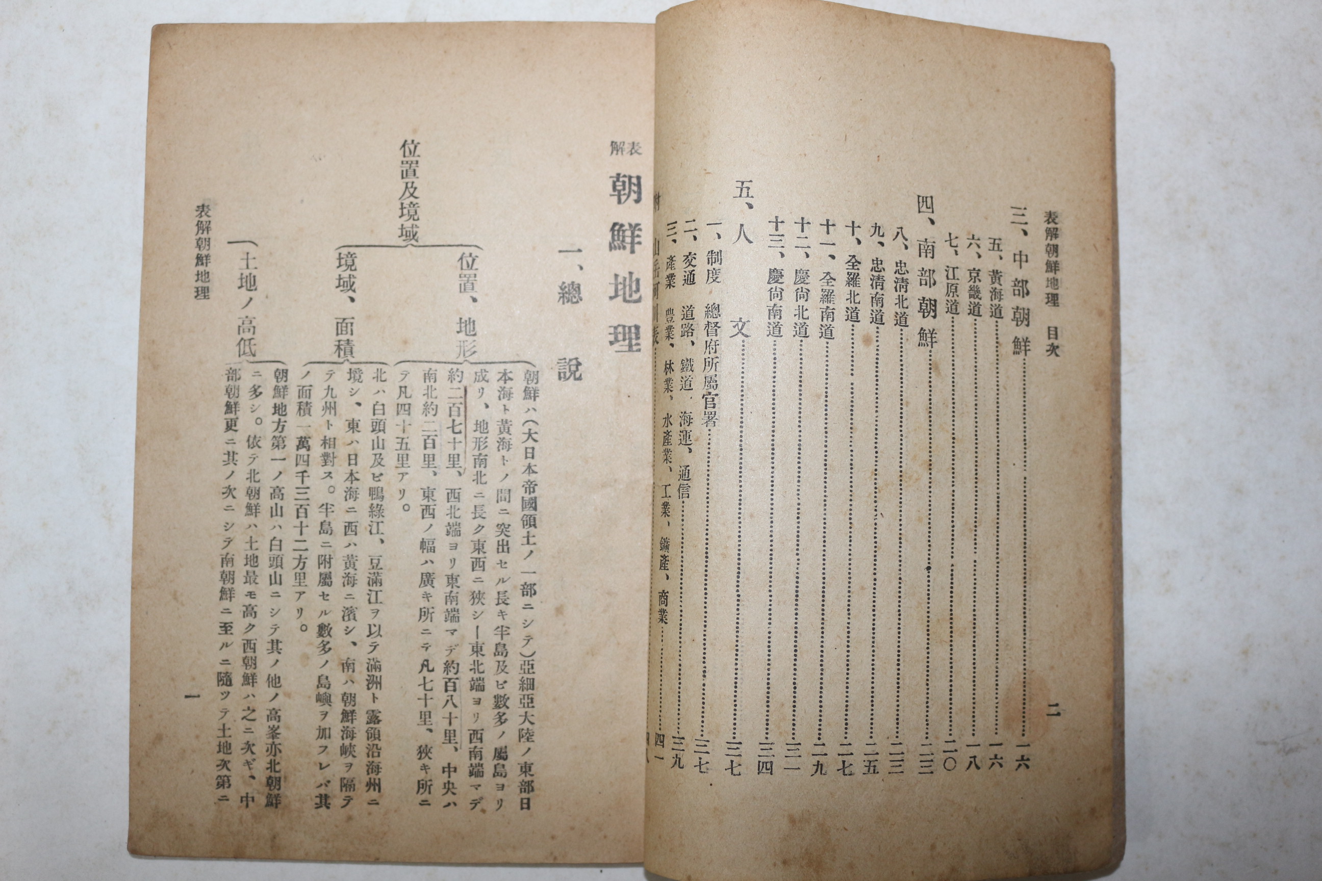 1928년(소화3년) 극희귀본 경성 한성도서 박현환(朴玄寰) 표해 조선지리(朝鮮地理)
