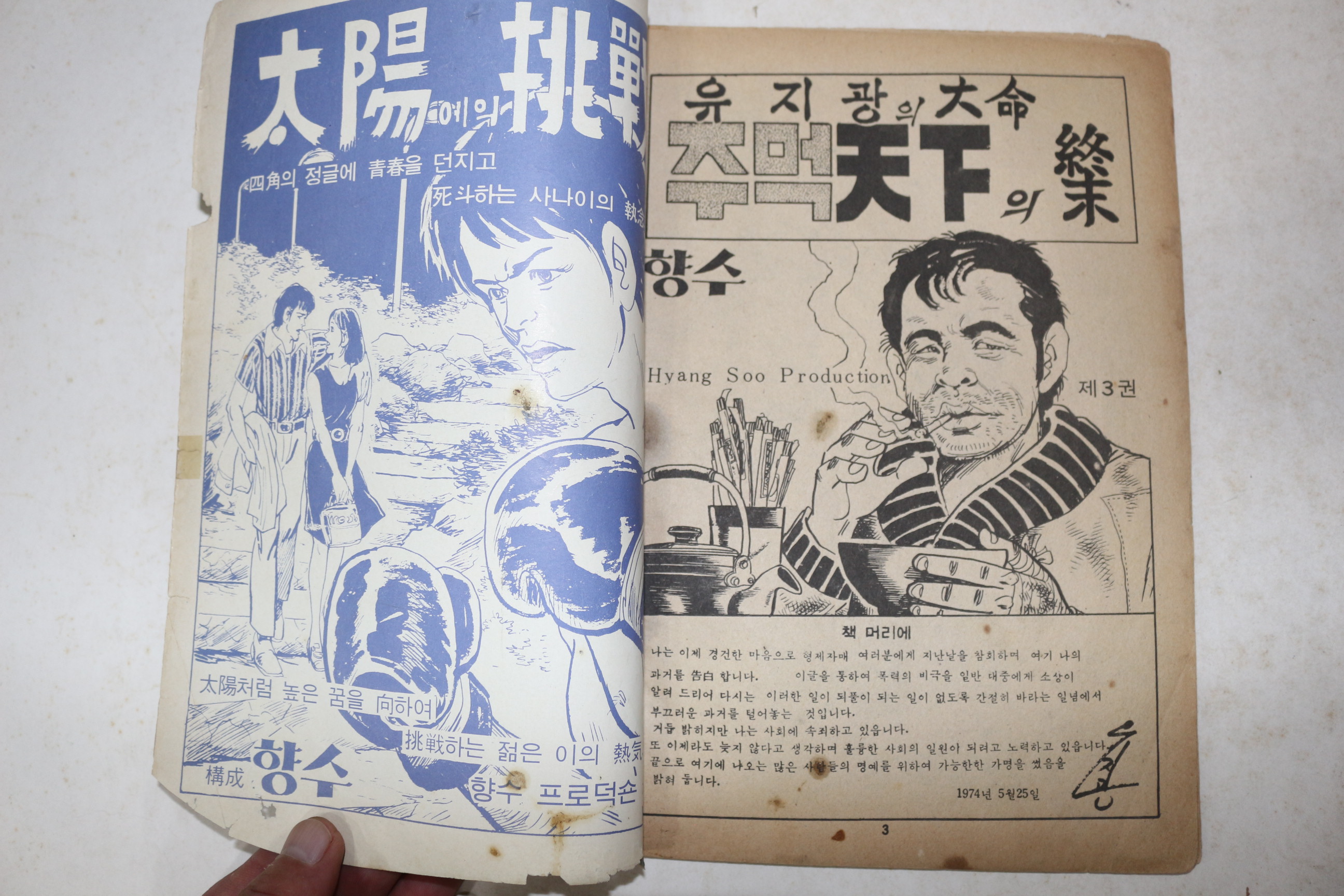 1974년 향수 만화 유지광의 대명 주먹천하의 종말 히라소니편