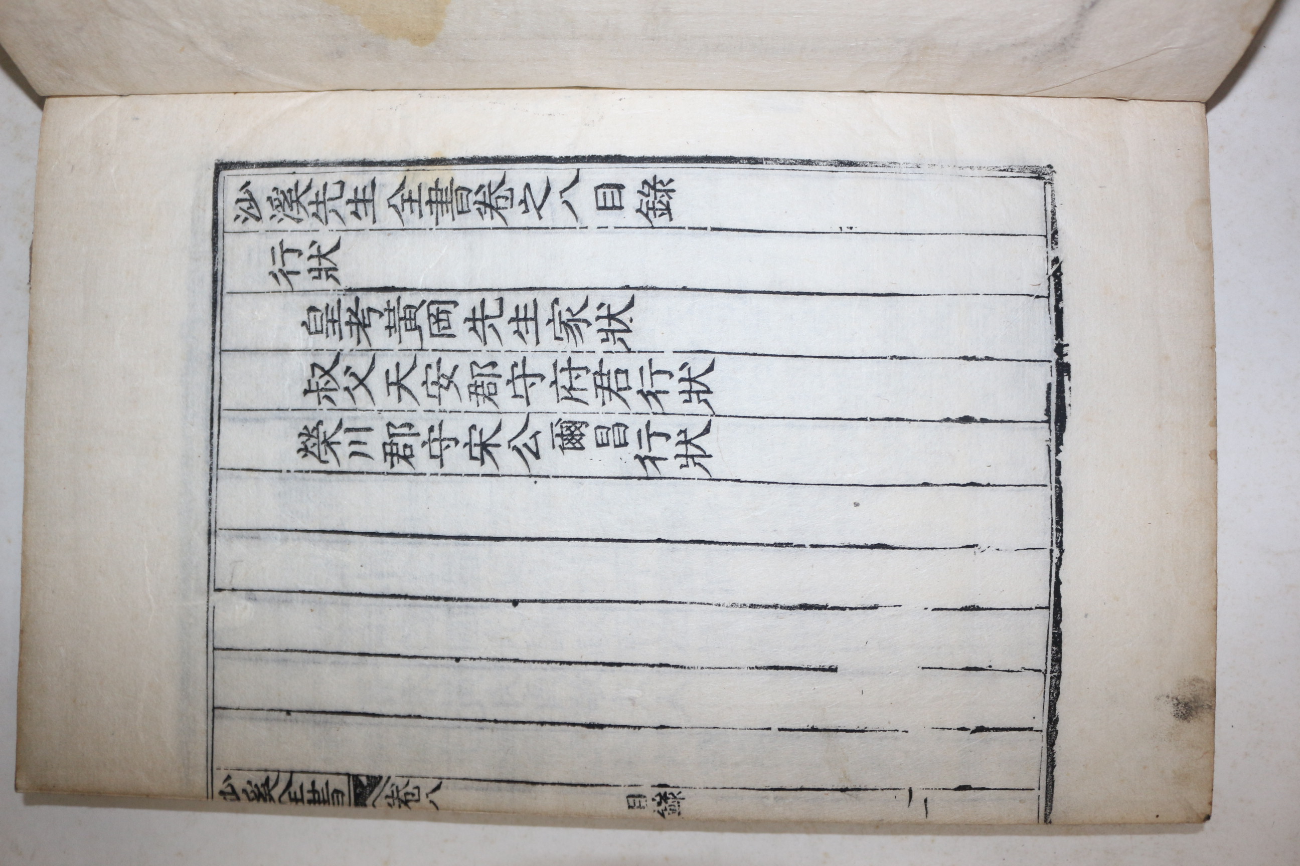 목판본 김장생(金長生) 사계선생전서(沙溪先生全書) 4책