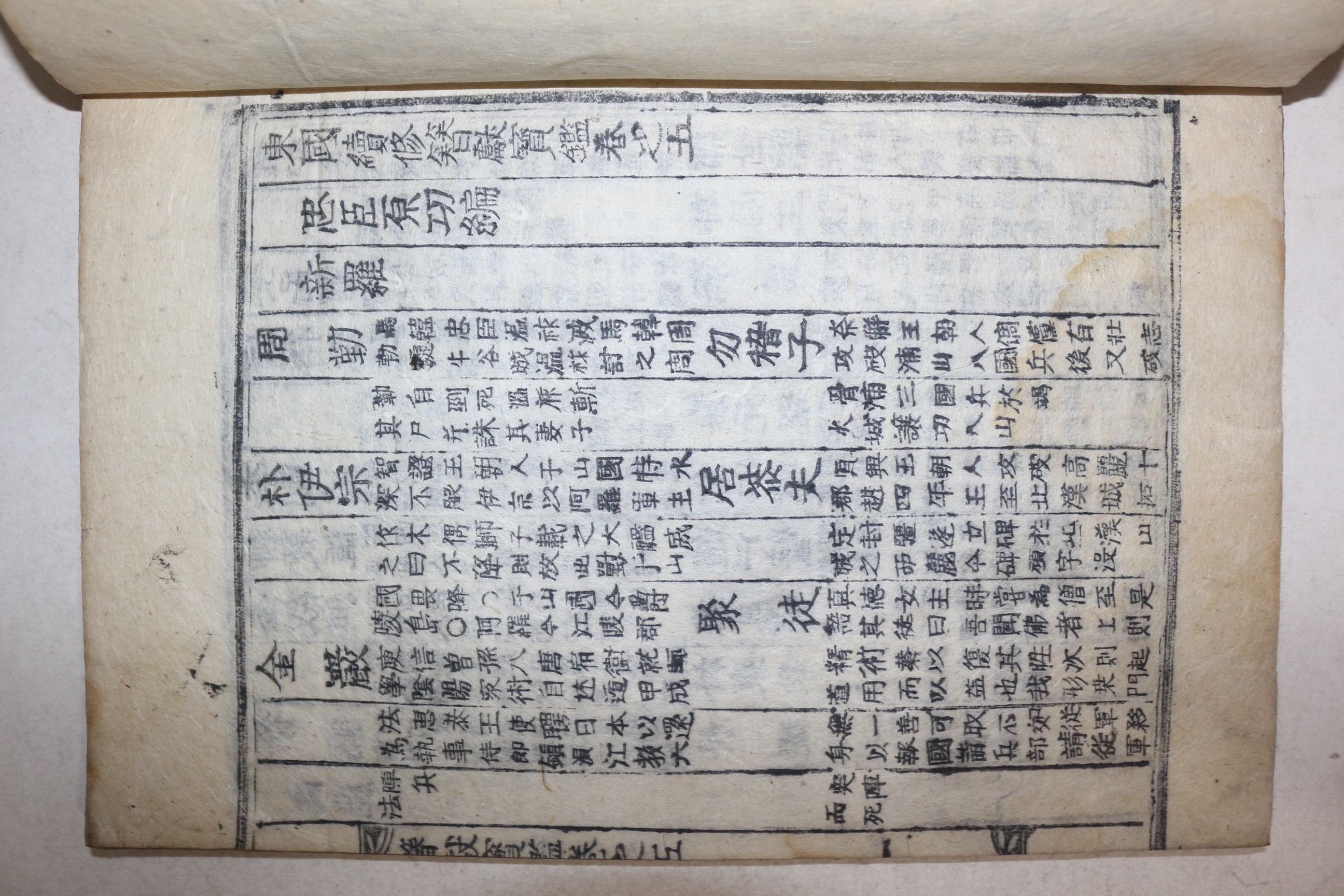 목활자본 동국속수잠헌보감(東國續修簪獻寶鑑) 권5  1책