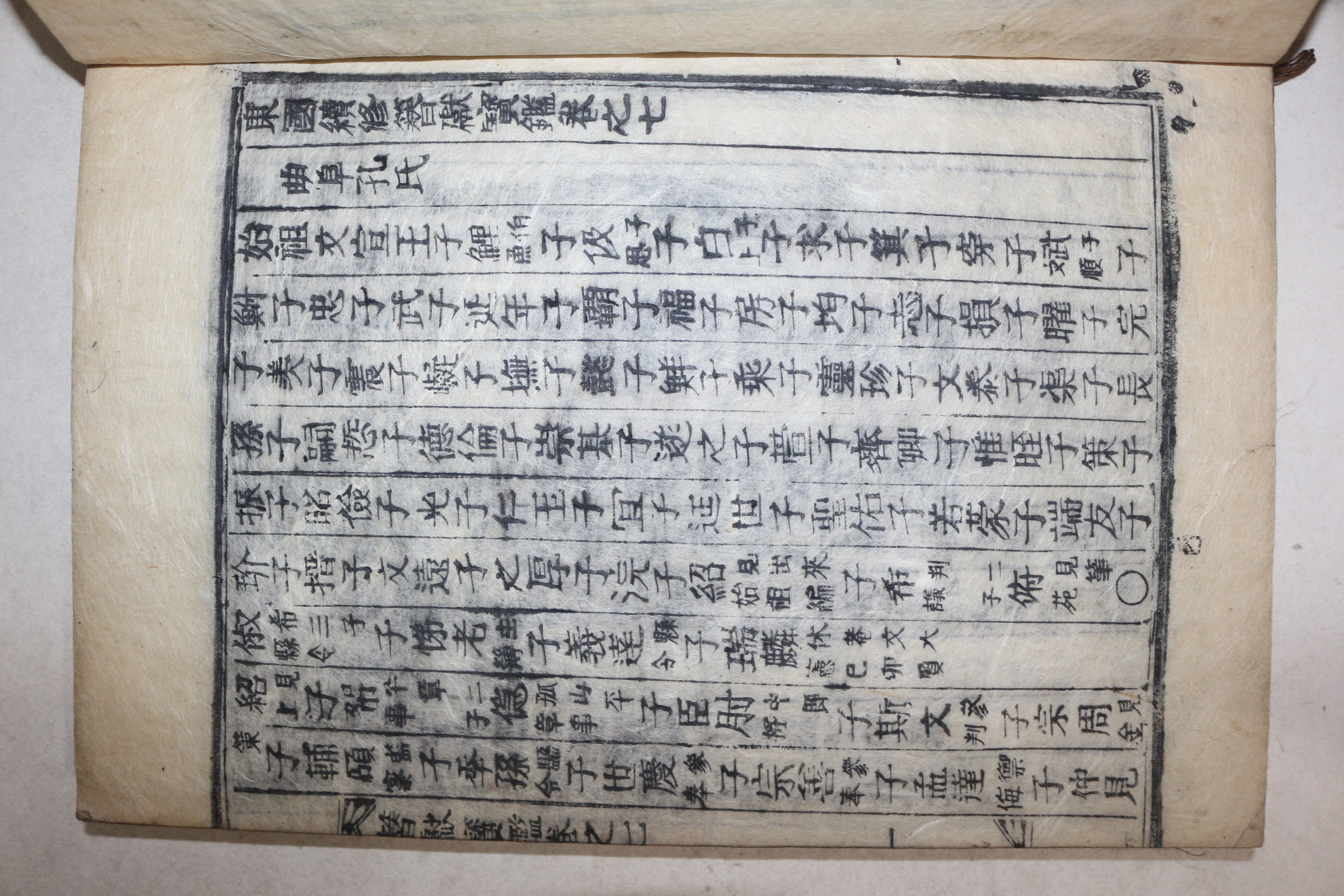 목활자본 동국속수잠헌보감(東國續修簪獻寶鑑) 권7  1책