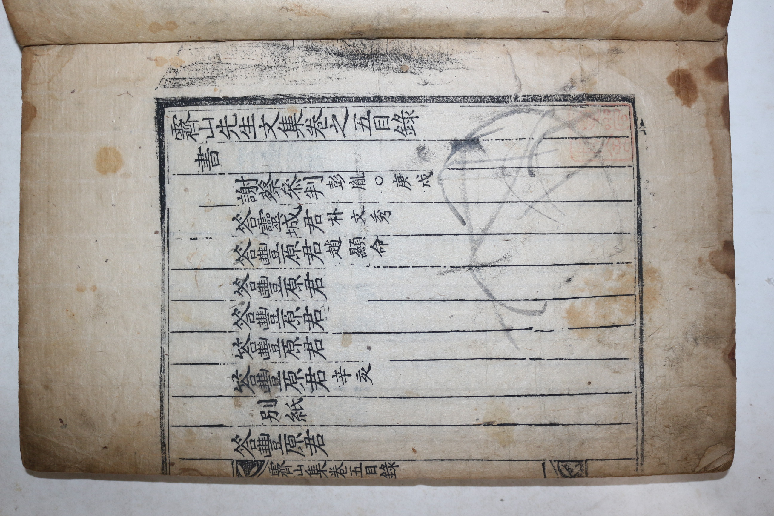 목판본 영양출신 의성김씨 김성탁(金聖鐸) 제산선생문집(霽山先生文集) 권5,6  1책