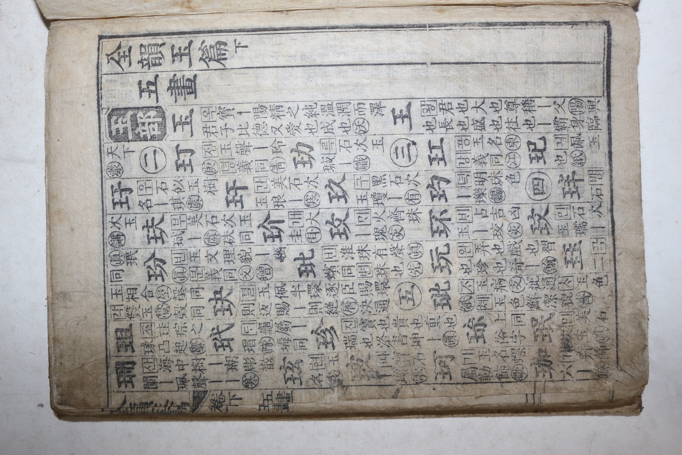 판본과 상태가 좋은 목판본 전운옥편(全韻玉篇) 상하 2책완질