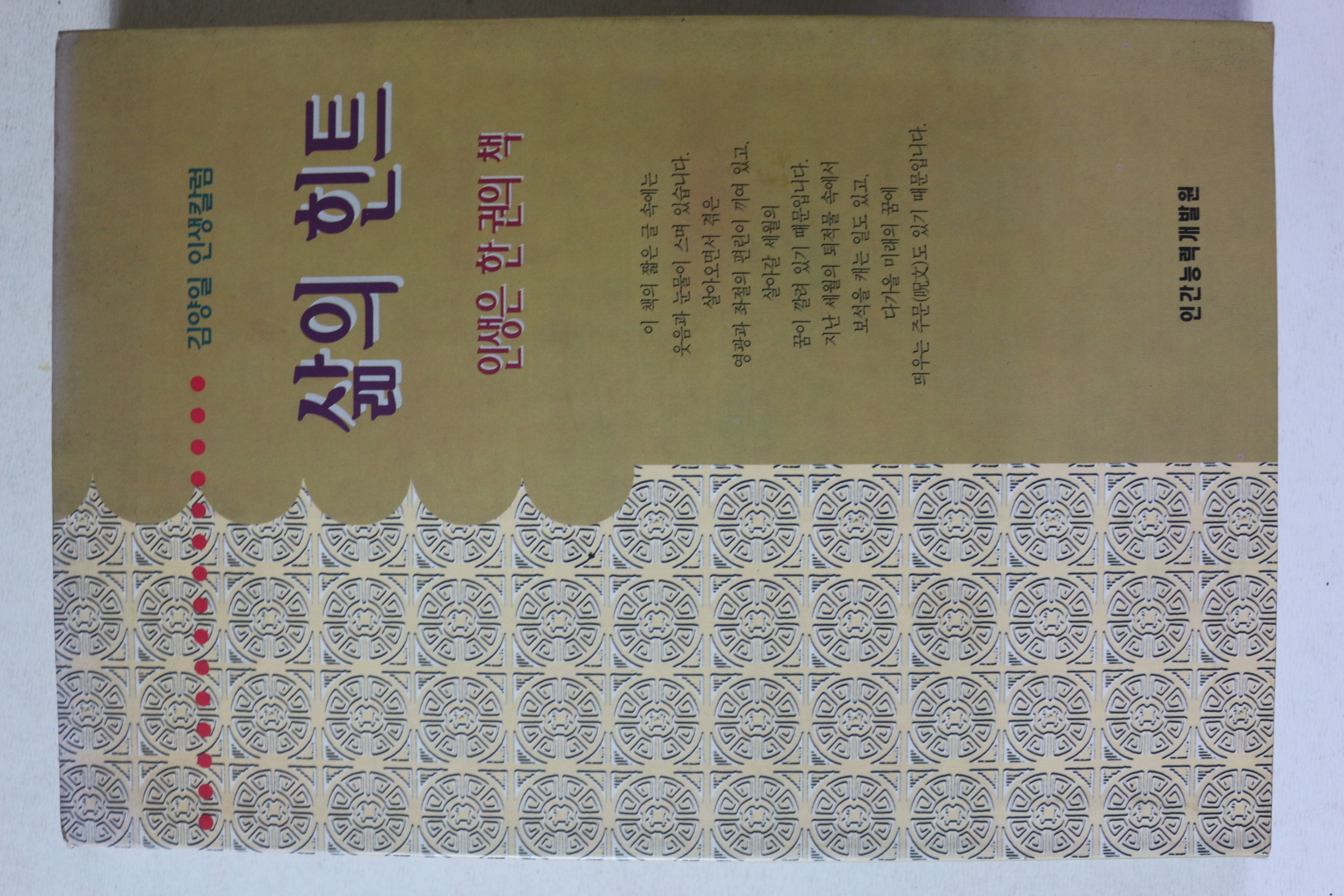 1995년초판 김양일 삶의 힌트