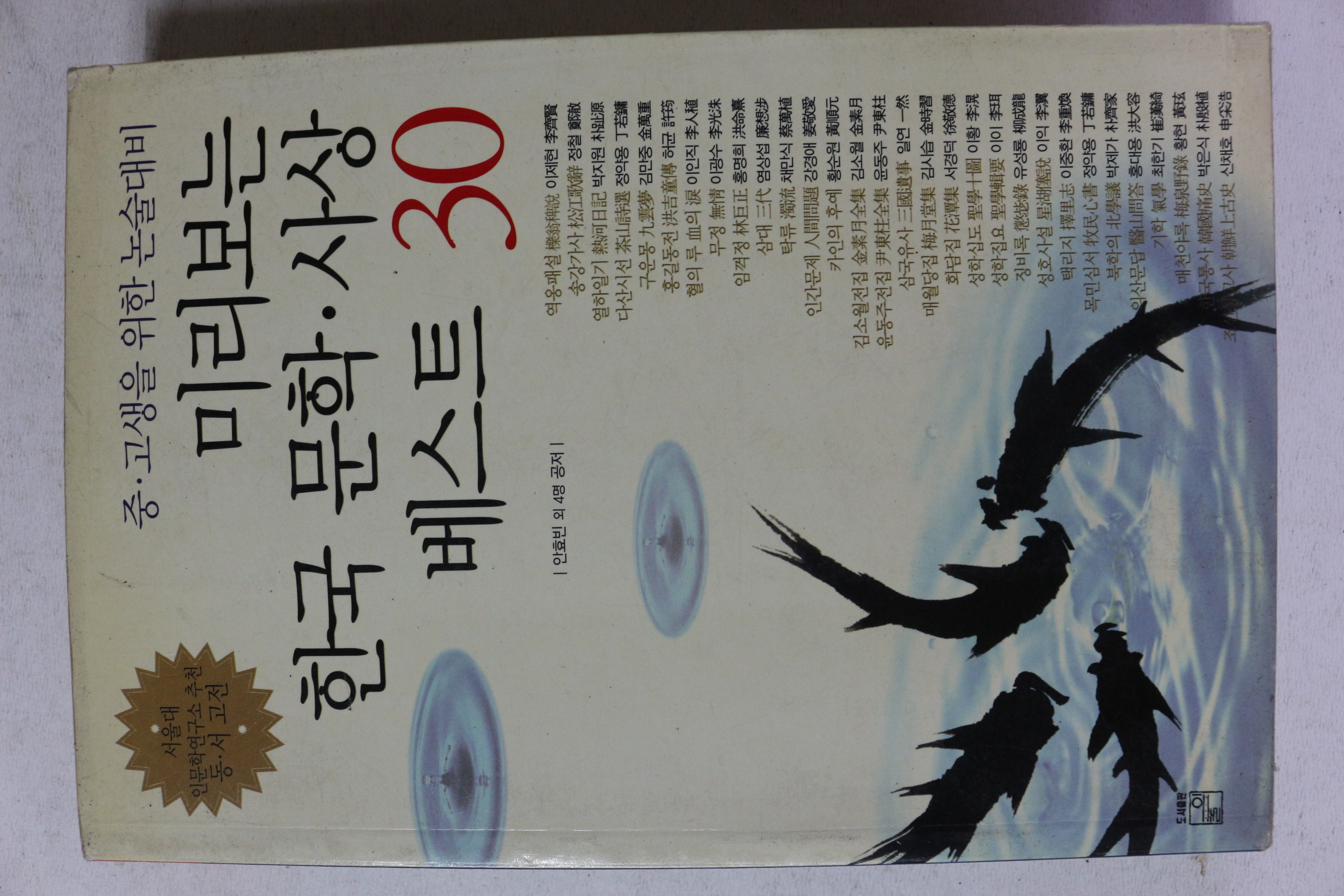 2006년초판 안효빈외 미리보는 한국문학사상베스트 30