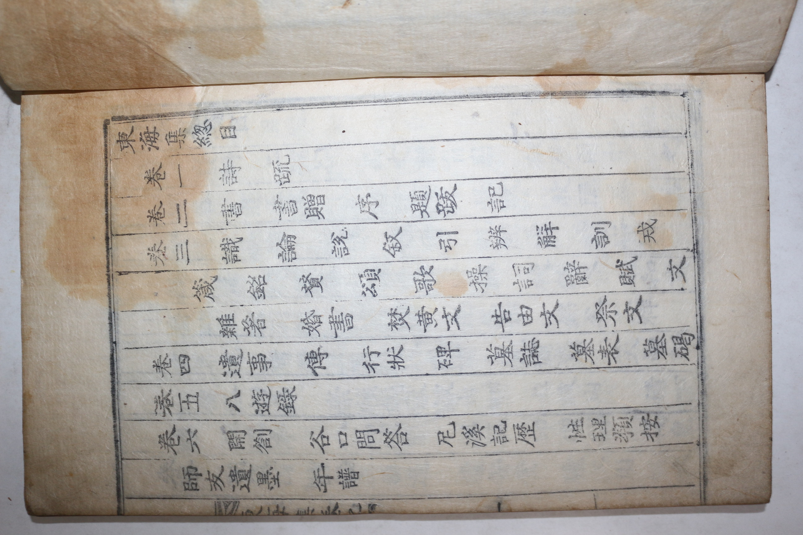 목활자본 함평간행 김훈(金勳) 동해집(東海集) 7권7책완질