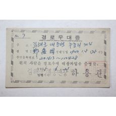 1975년 김해군 경로우대증