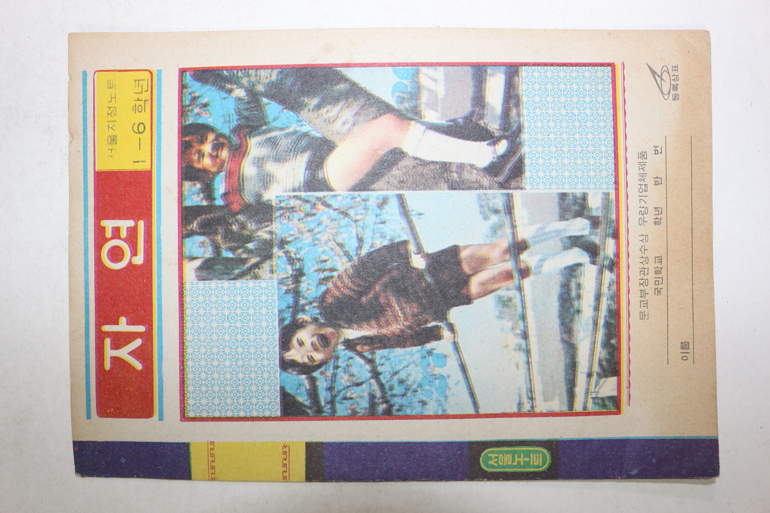 1950년대 미사용 국민학교 자연 공책