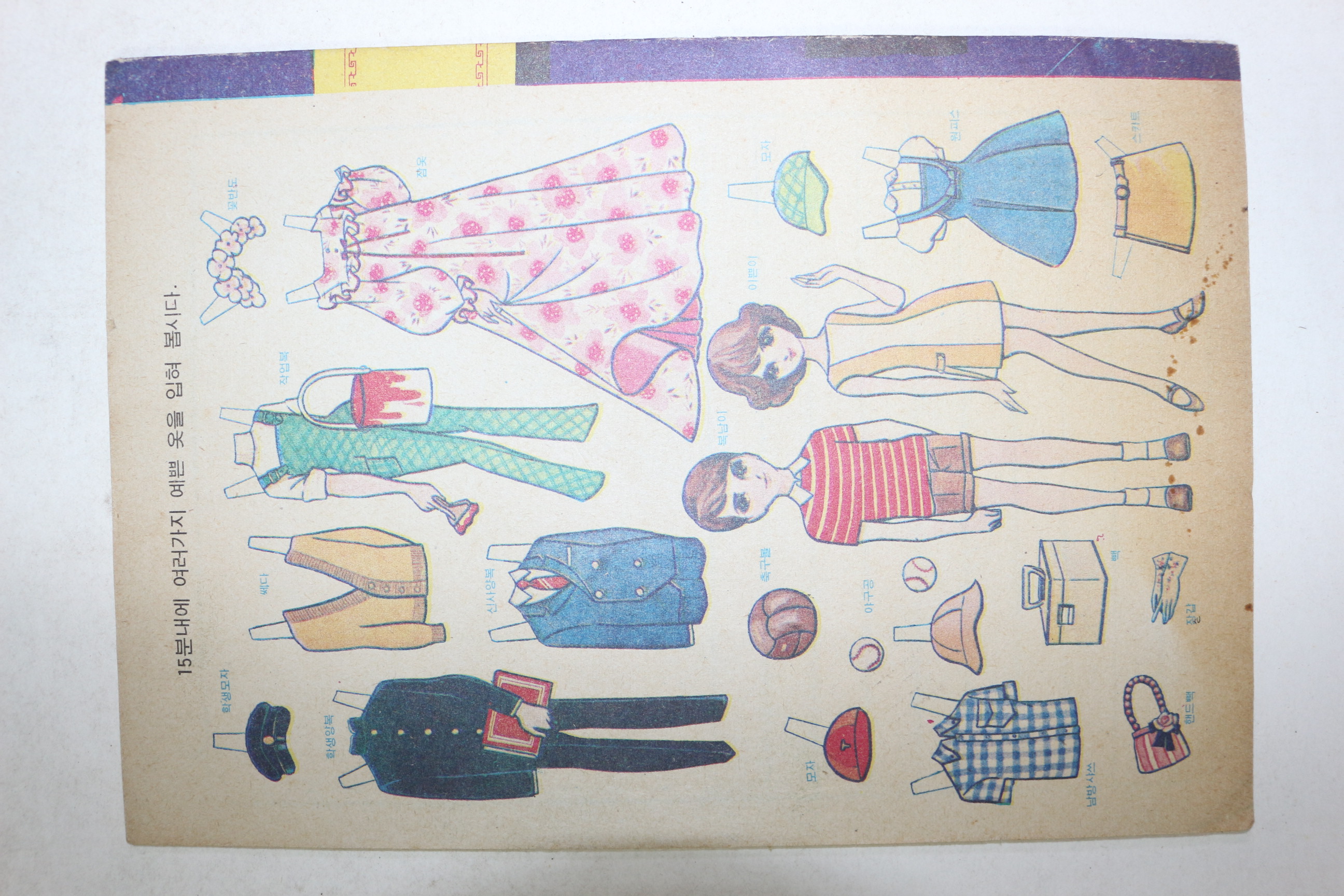 1950년대 미사용 국민학교 자연 공책