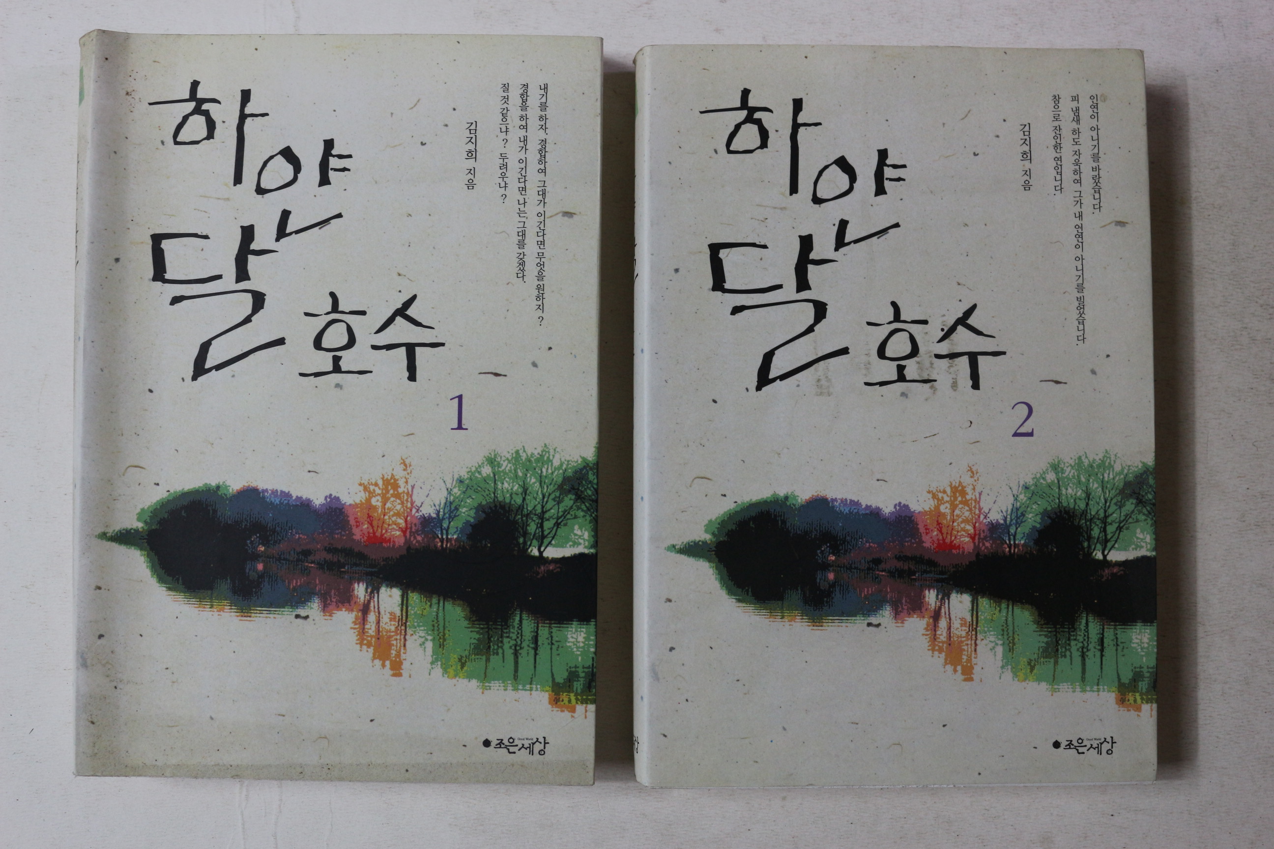 2005년초판 김지희 하얀 달호수 2책완질