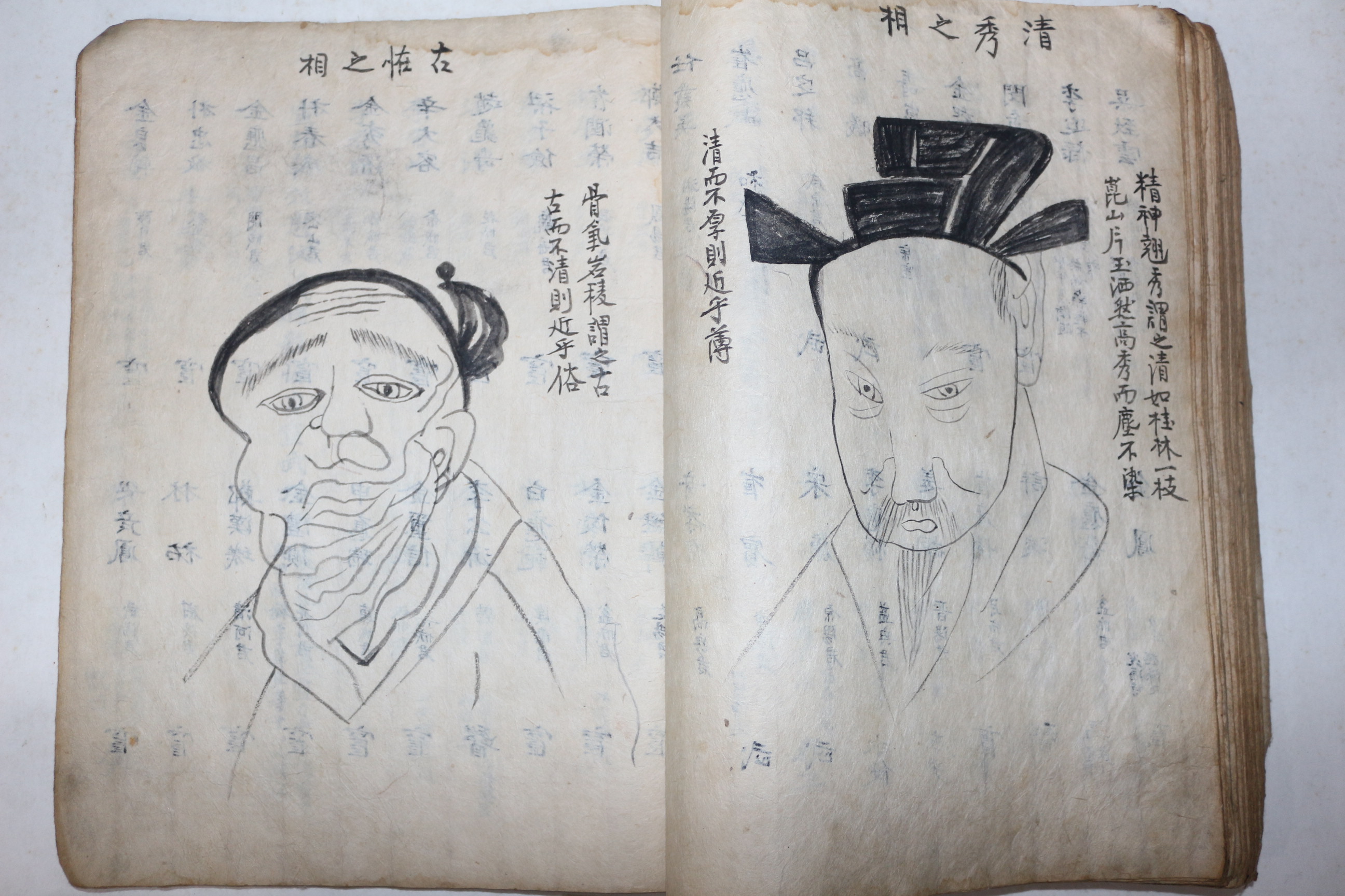 고필사본 공신록(功臣錄),22명의 관상도 그림, 1책