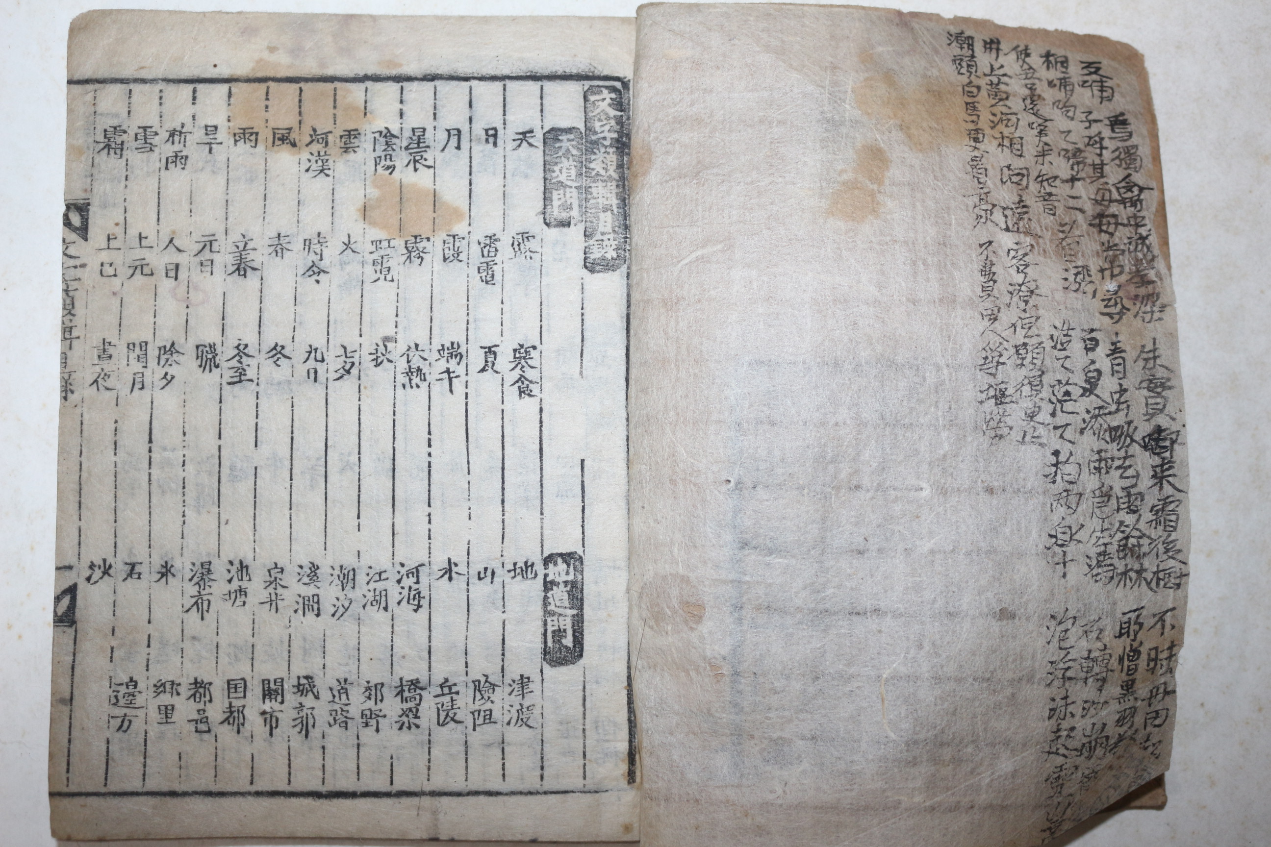 조선시대 목판본 신축계춘완산신간 문자류집(文字類輯) 1책완질