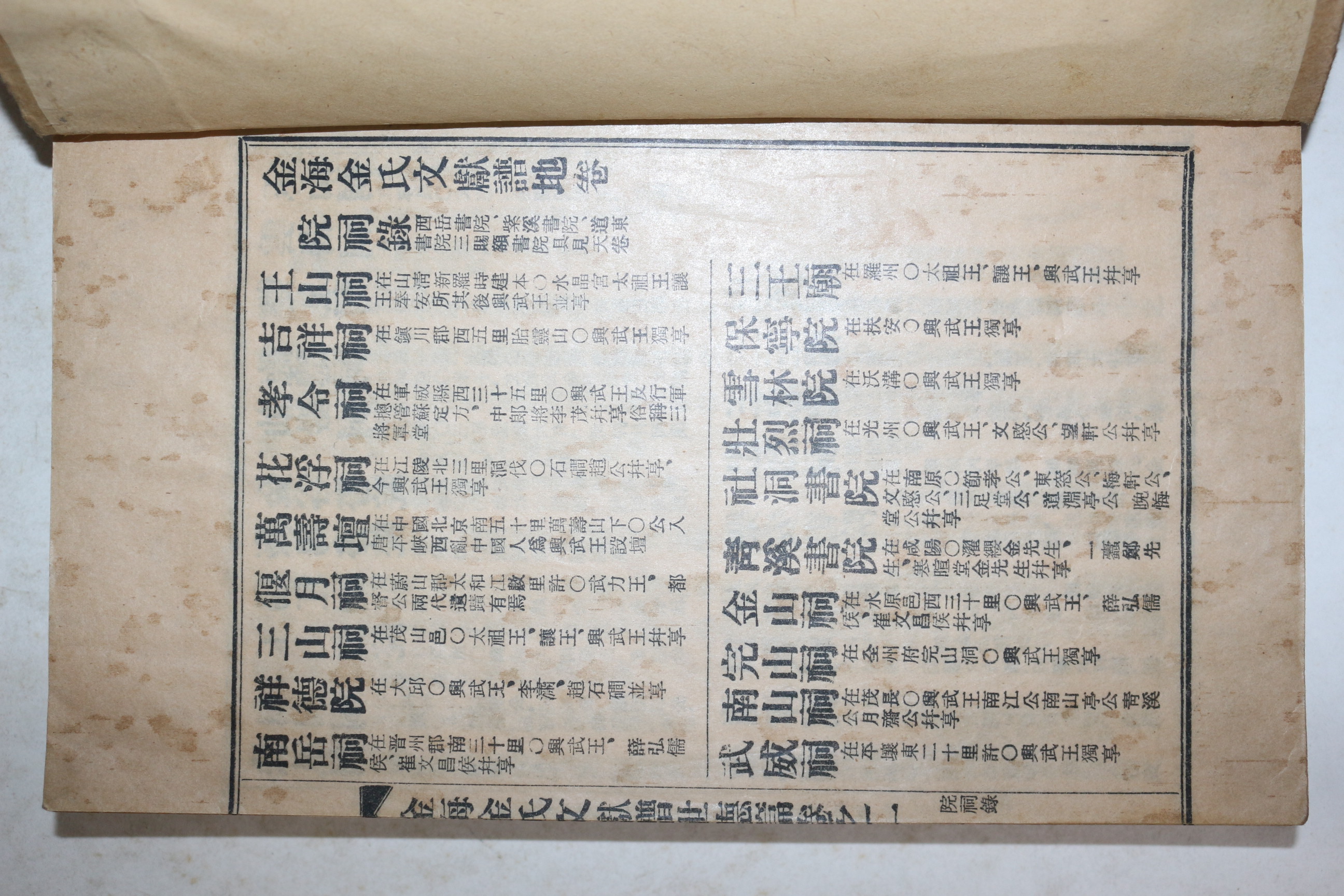 연활자본 김해김씨문헌보지권 1책