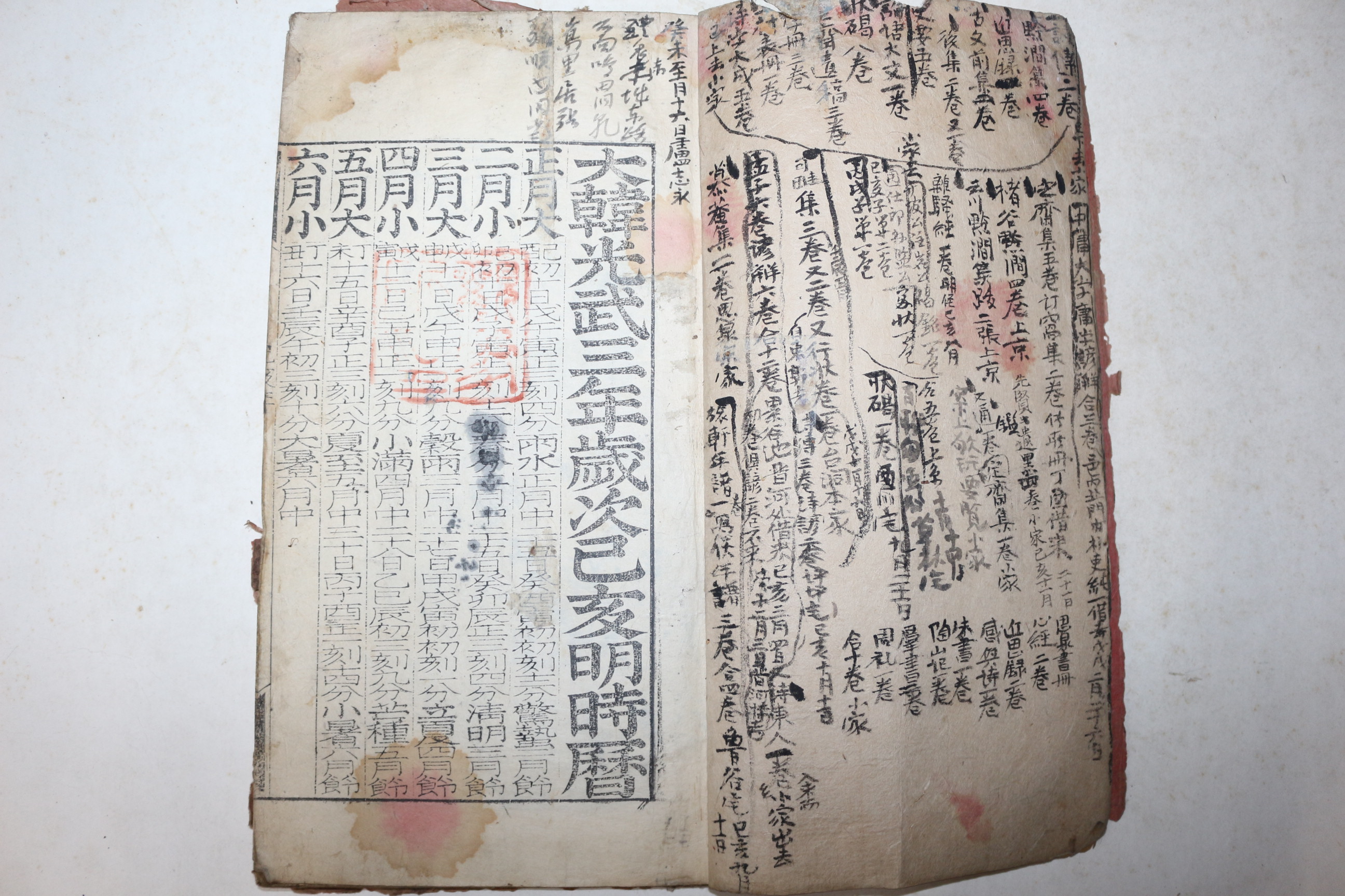 1899년 대한광무3년 명시력 1책완질