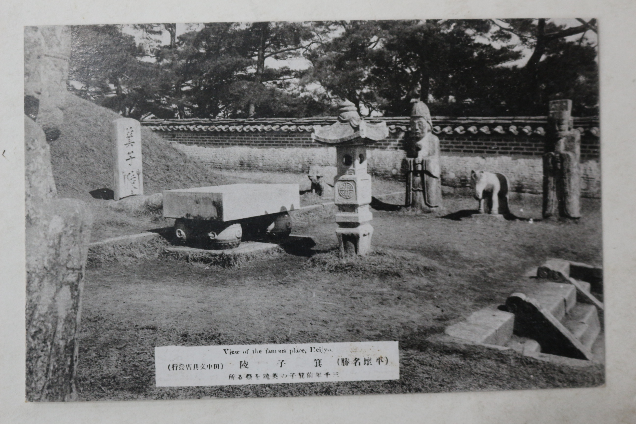 일제시기 평양 기자묘 우편엽서