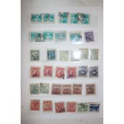 해방이후 조선우표외 총34장 우표 사용실체