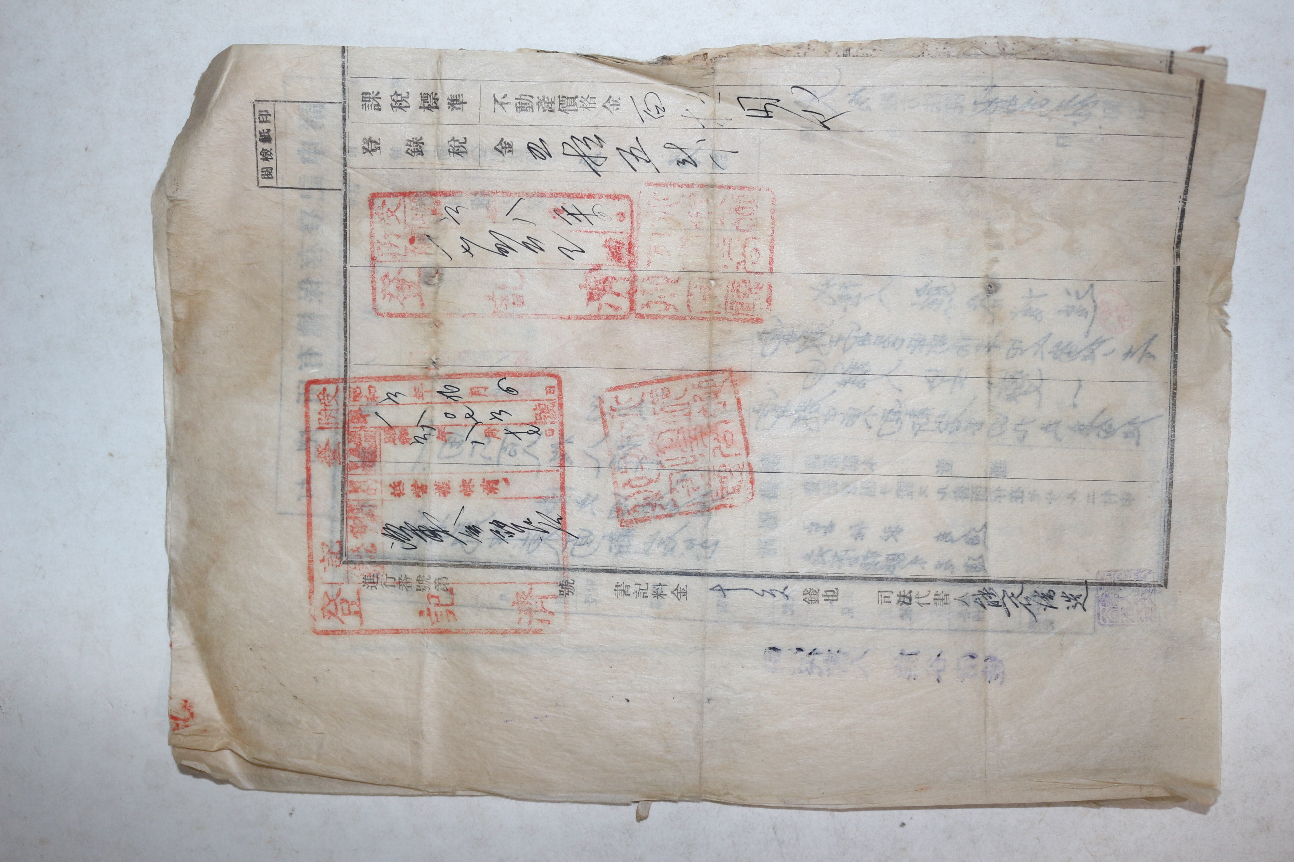 1931년(소화6년) 등기관련문서 5장