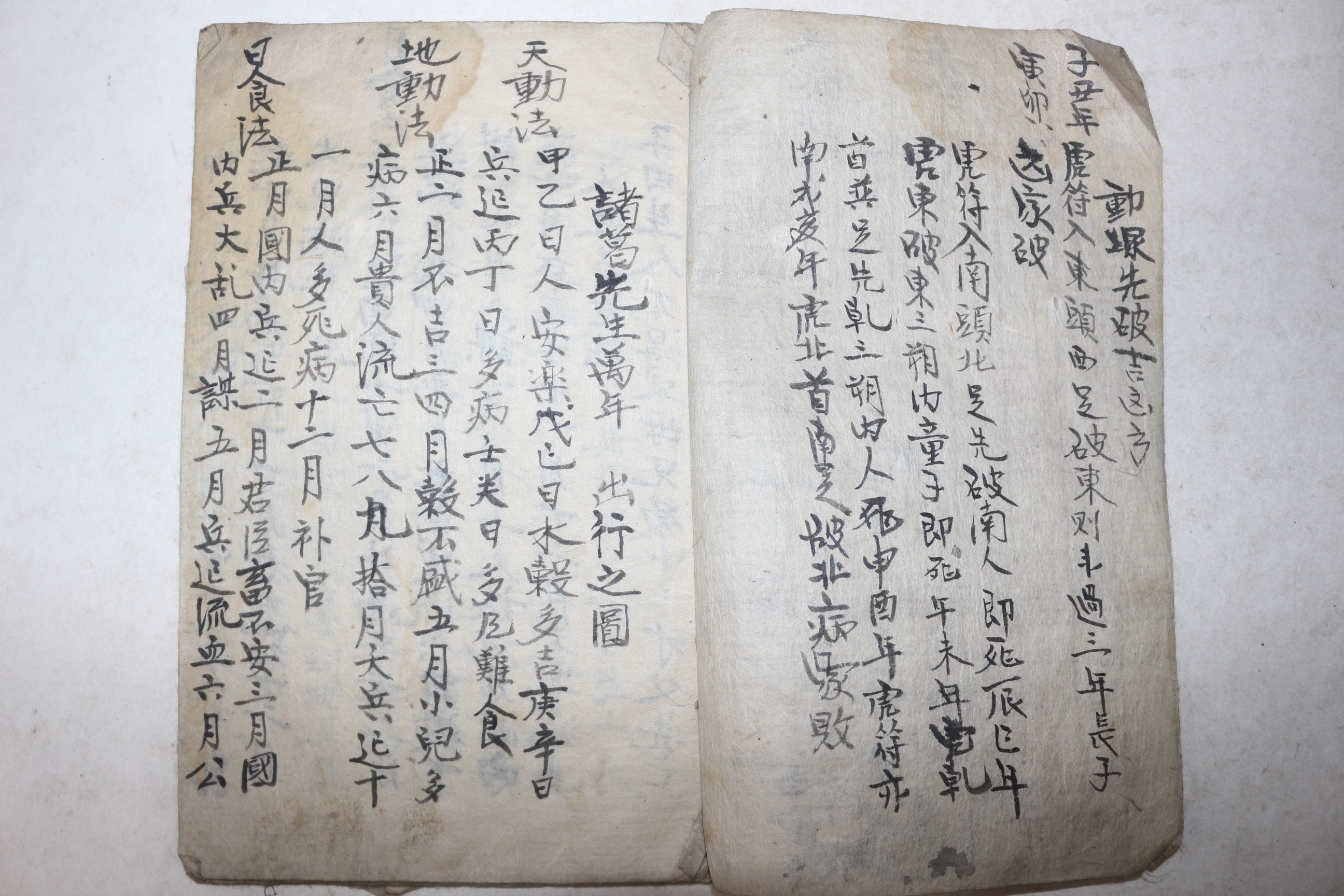 필사본 제갈선생만년 출행지도