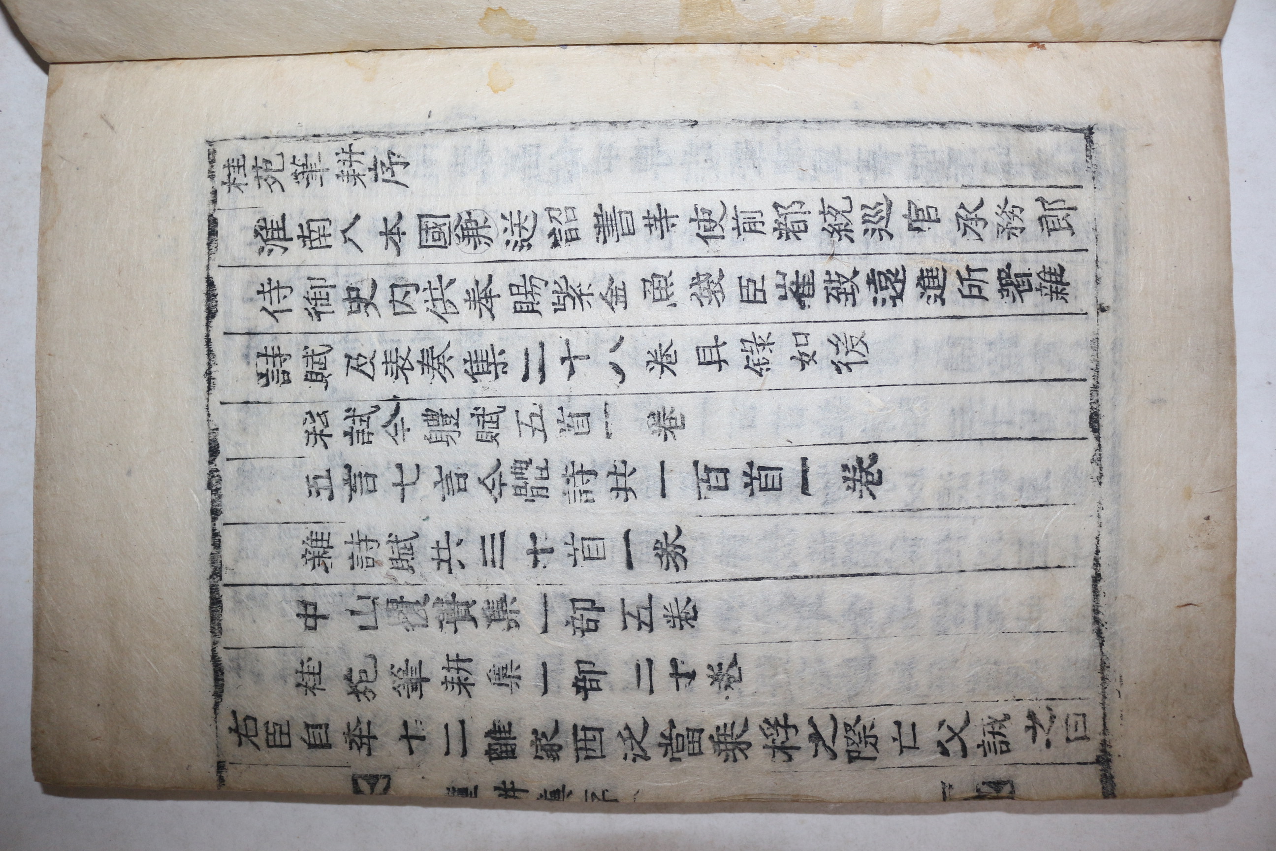 목활자본 최치원(崔致遠) 계원필경집(桂苑筆耕集)권1~5  1책