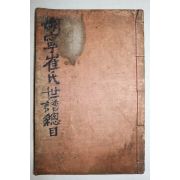 목활자본 삭녕최씨세보(朔寧崔氏世譜) 1책