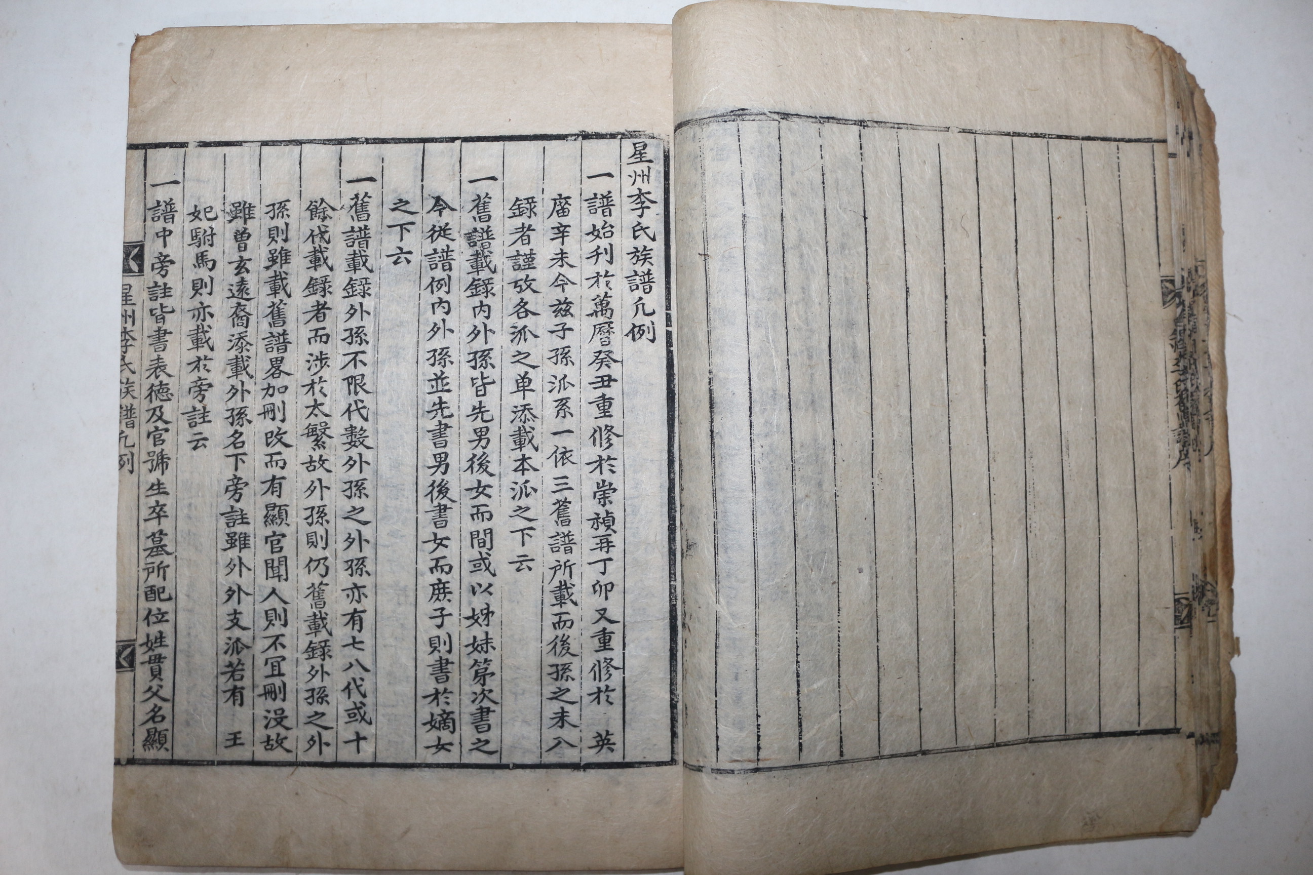 1797년 목판본 성주이씨족보(星州李氏族譜) 9책(권2  1책 낙권임)