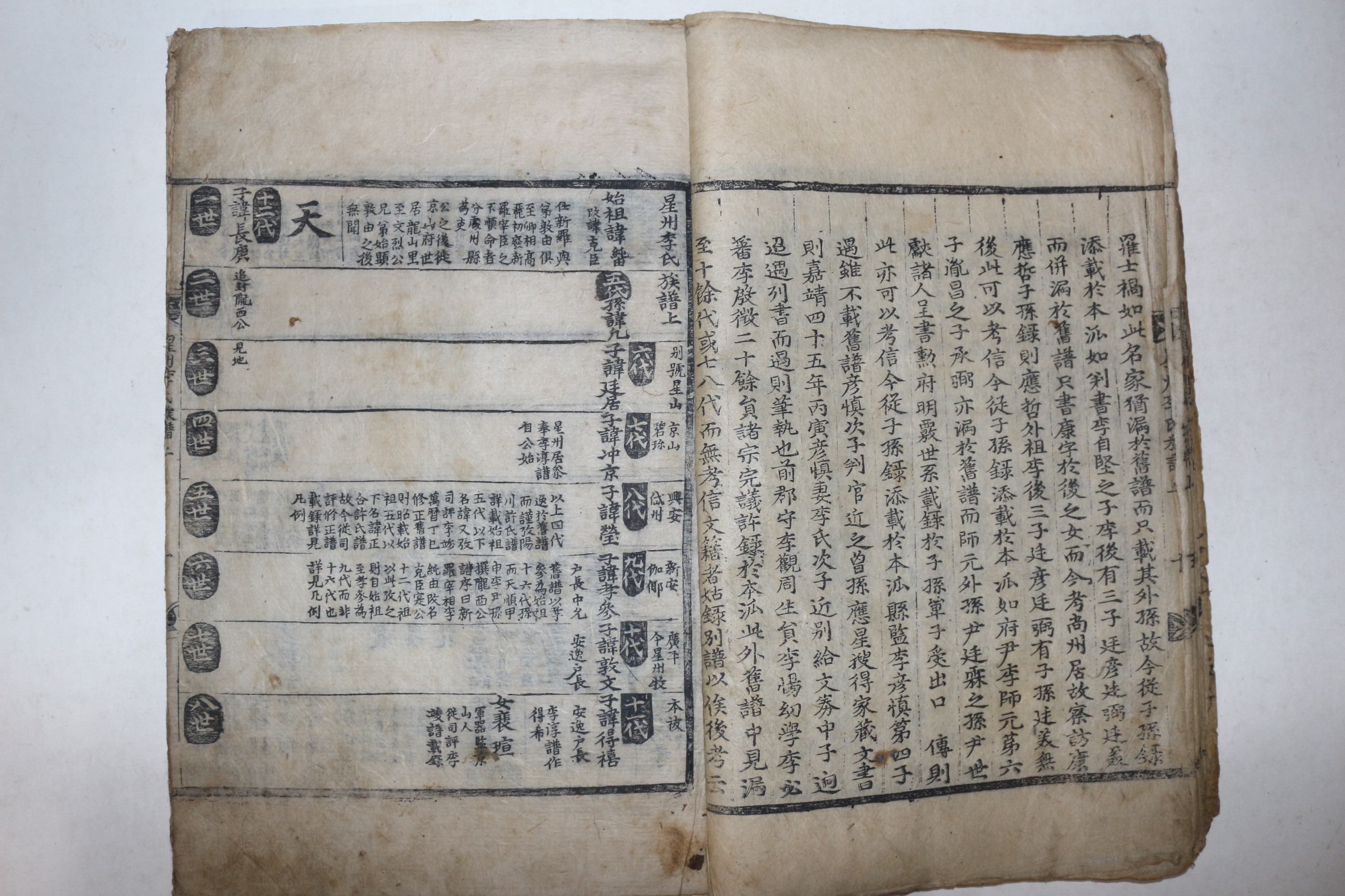 1689년 목판본 성주이씨족보(星州李氏族譜) 3책완질