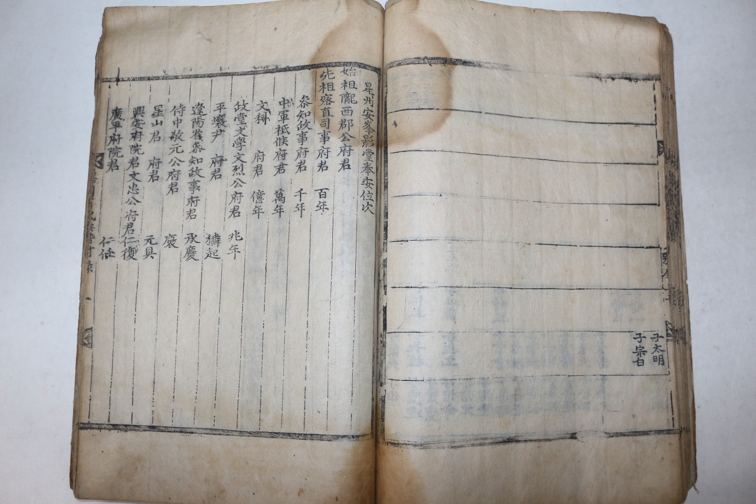 1689년 목판본 성주이씨족보(星州李氏族譜) 3책완질