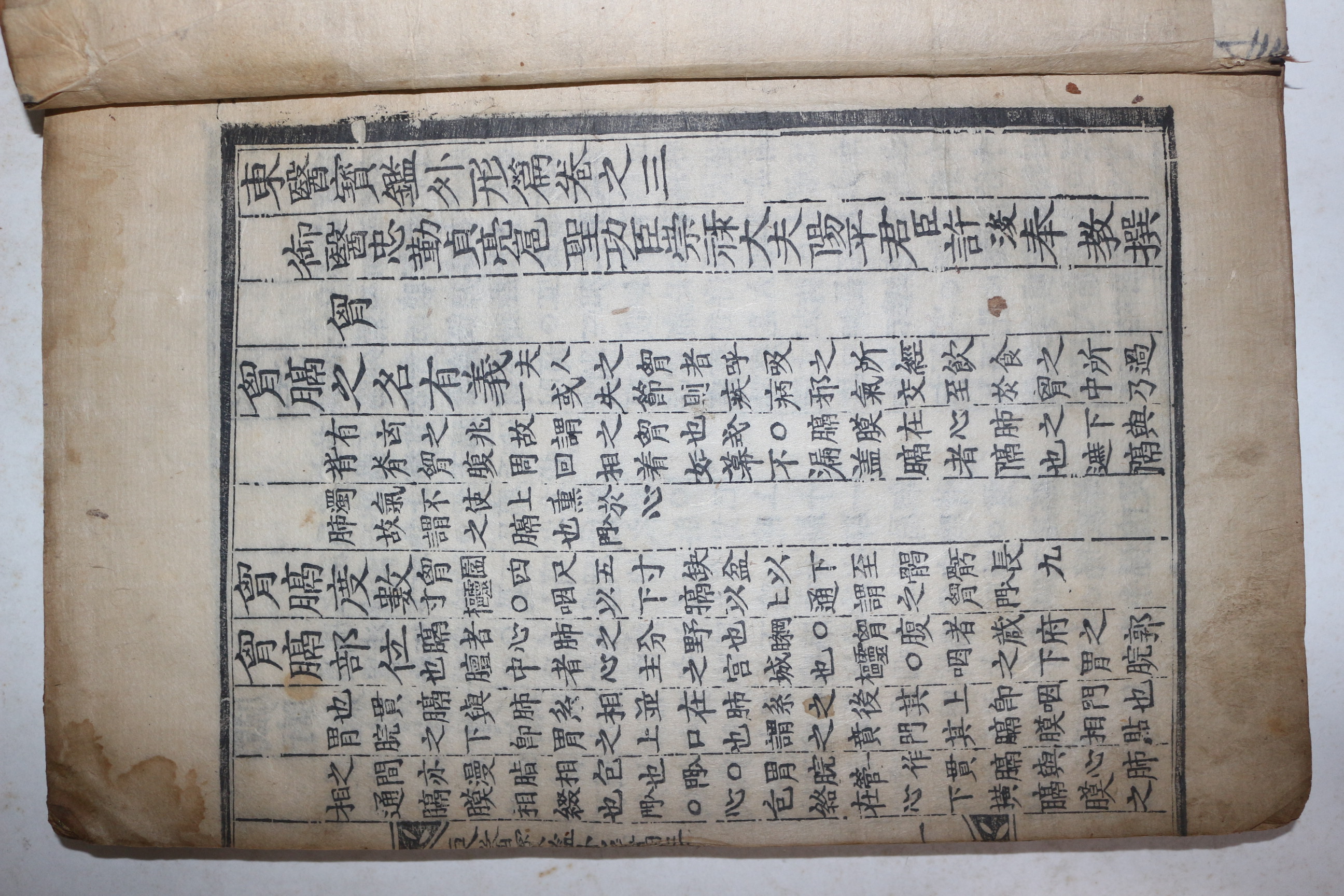 목판본 동의보감(東醫寶鑑) 외형편 권3  1책