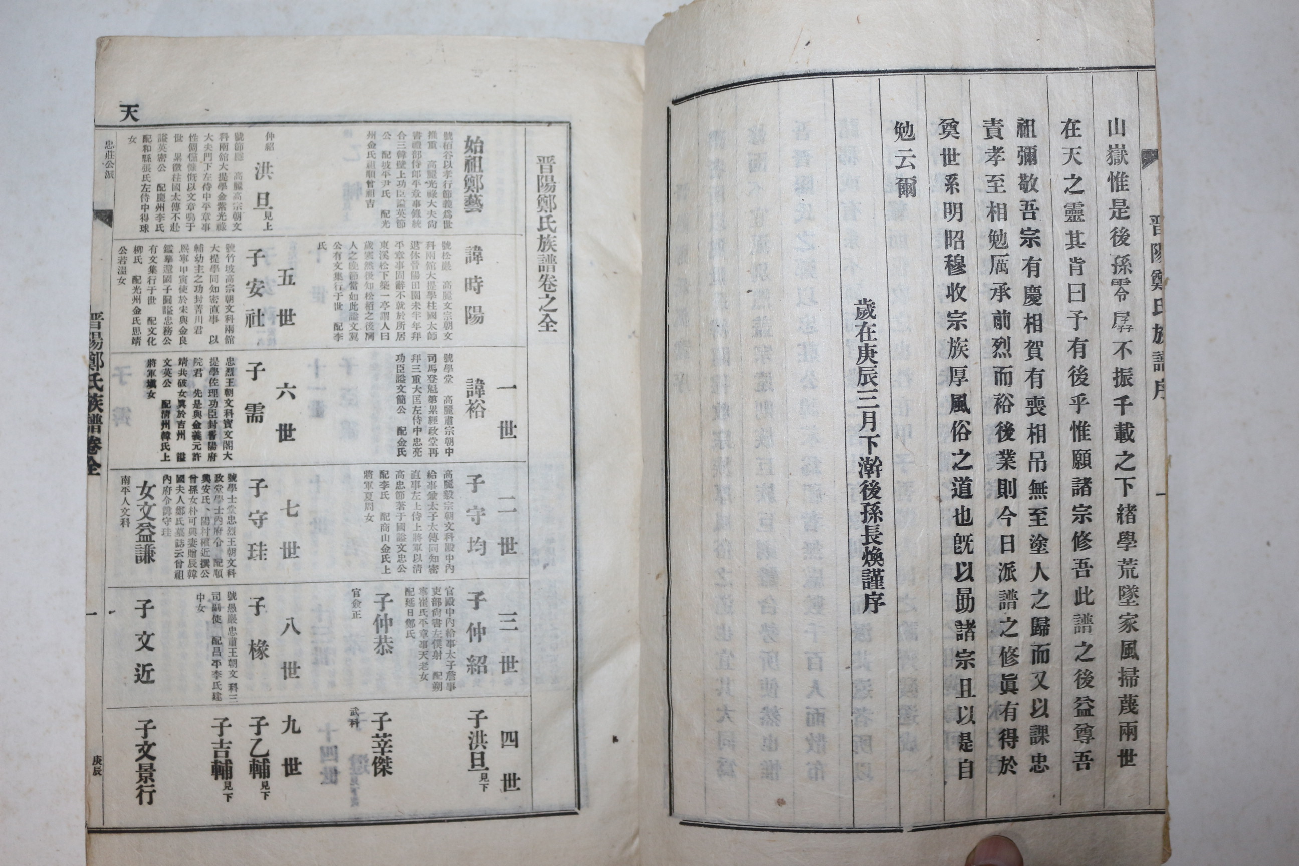 1941년(소화16년) 진양정씨파보(晉陽鄭氏派譜) 1책완질