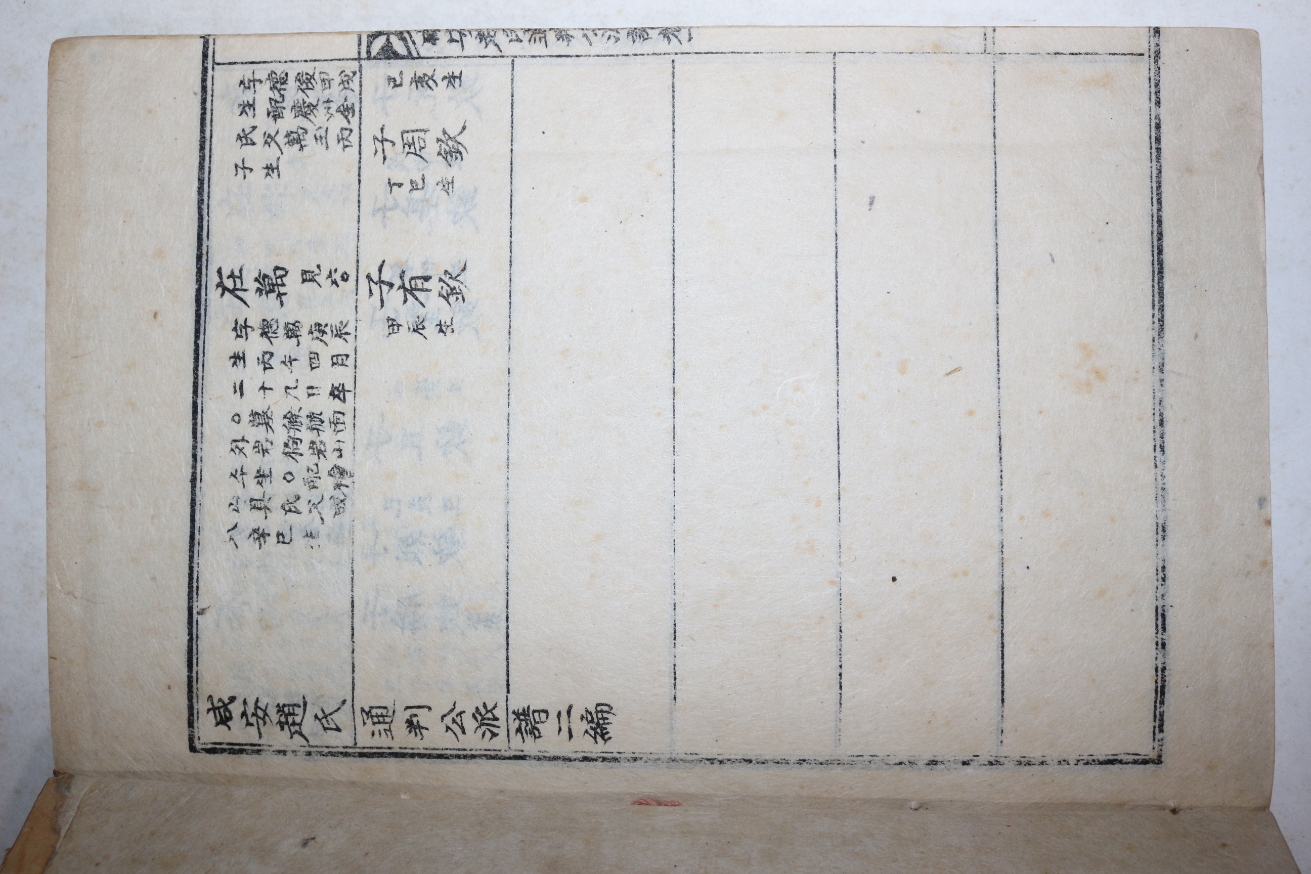 석판본 함안조씨통판공파보(咸安趙氏通判公派譜) 제1,2편  1책