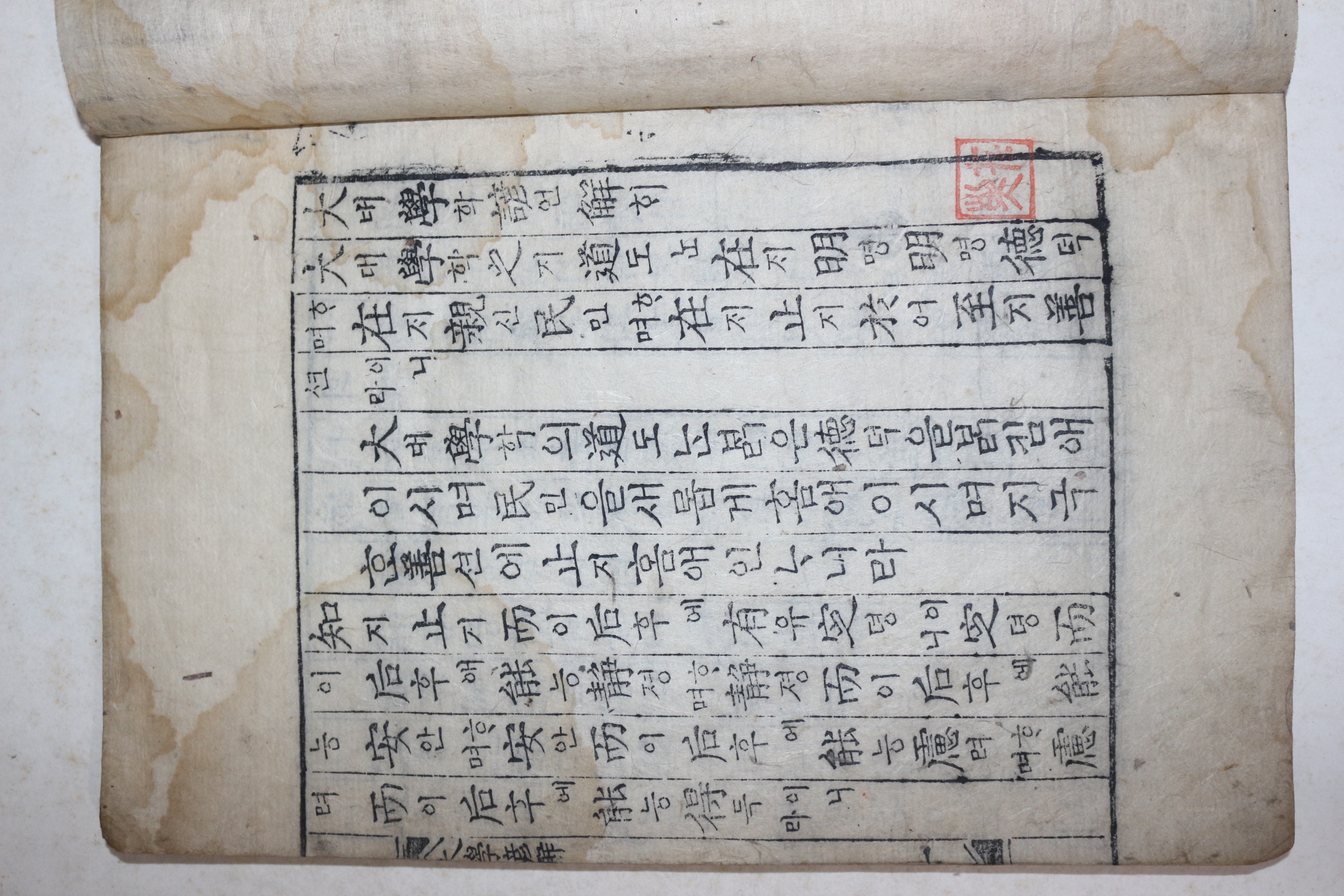 목판본 대구재전당간행 대학(大學),대학언해 2책완질
