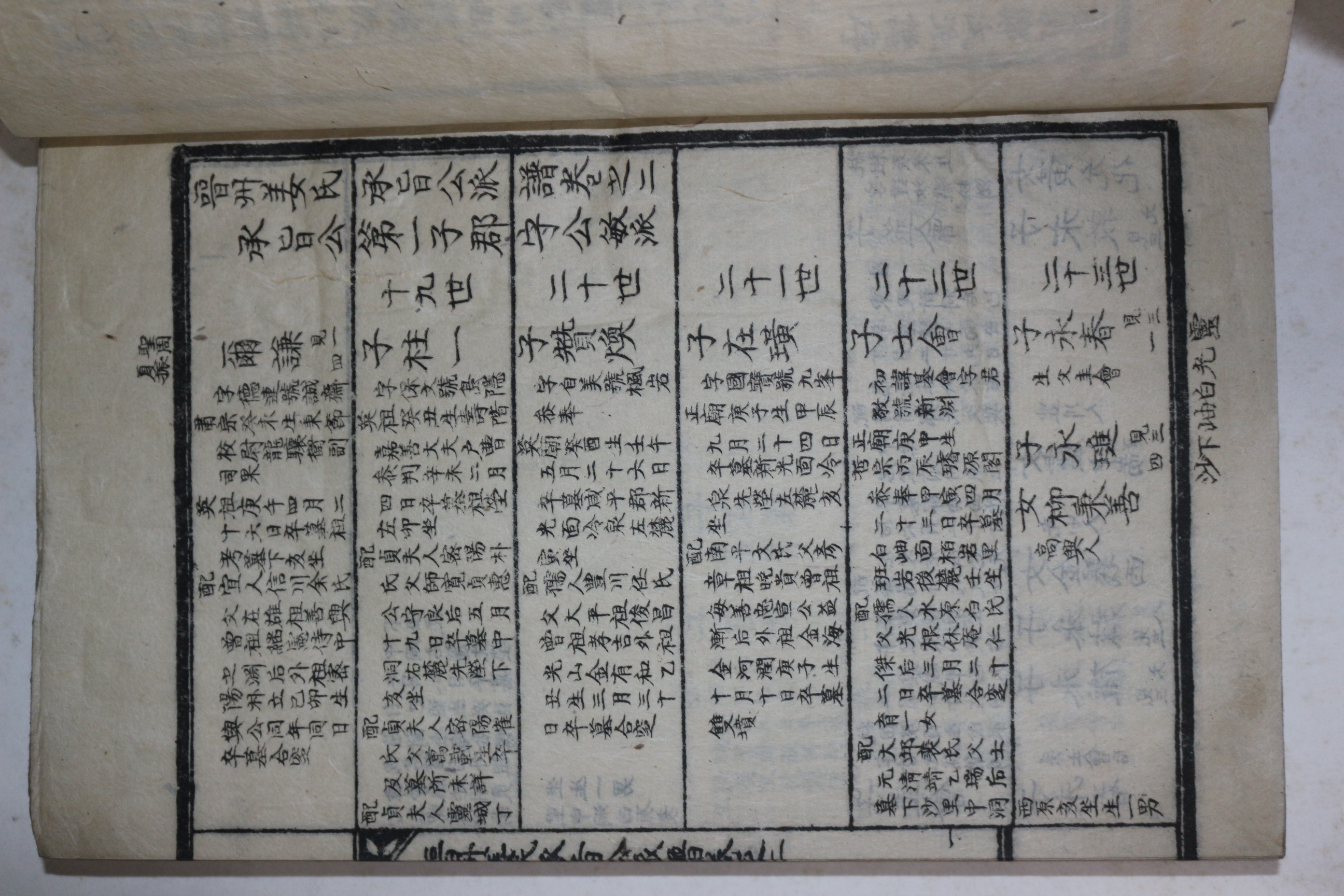 석판본 진주강씨승지공파보(晋州姜氏承旨公派譜) 2책완질