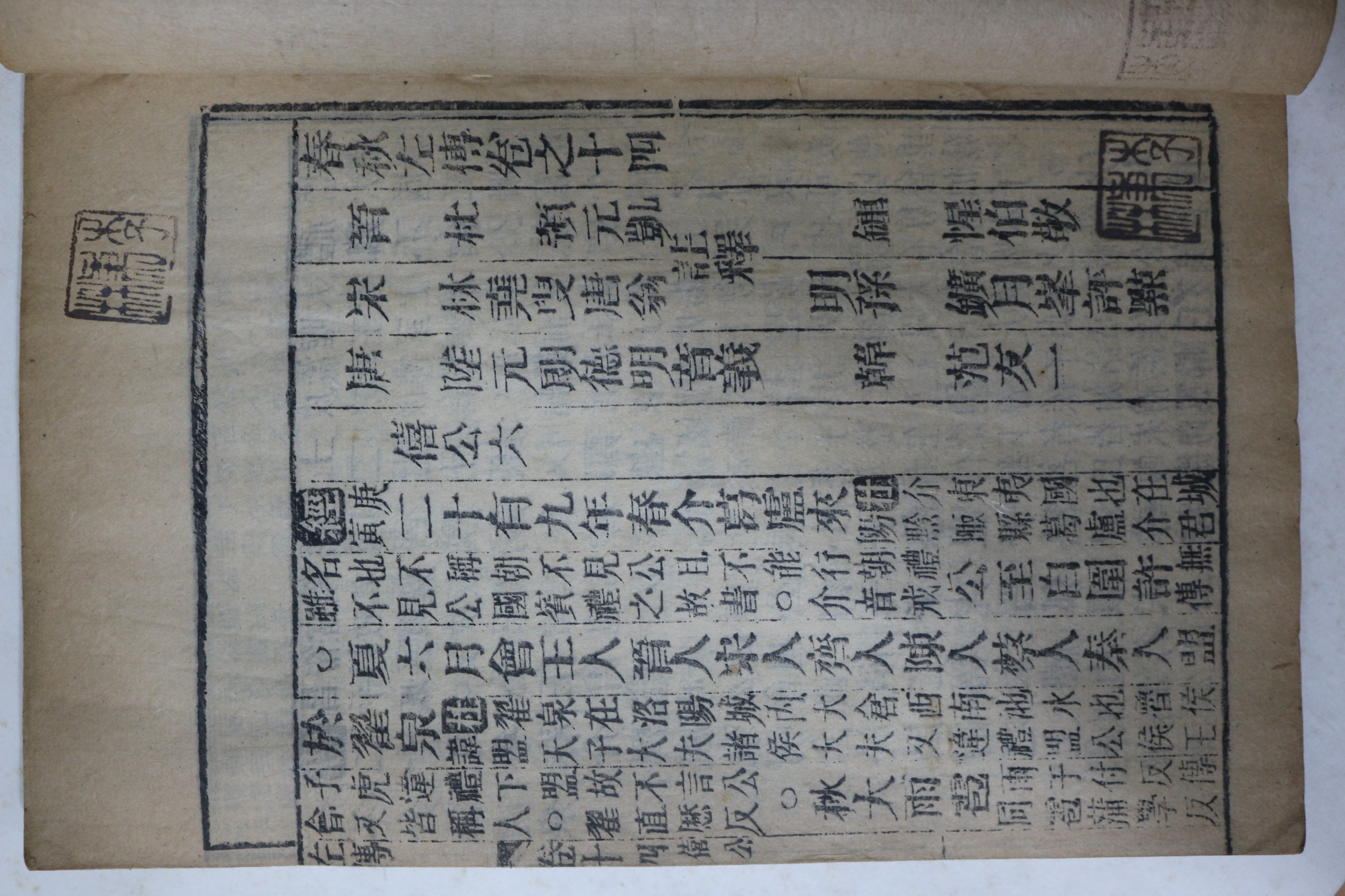 중국청대 목판본 춘추좌전(春秋左傳) 권8~50終 14책합본