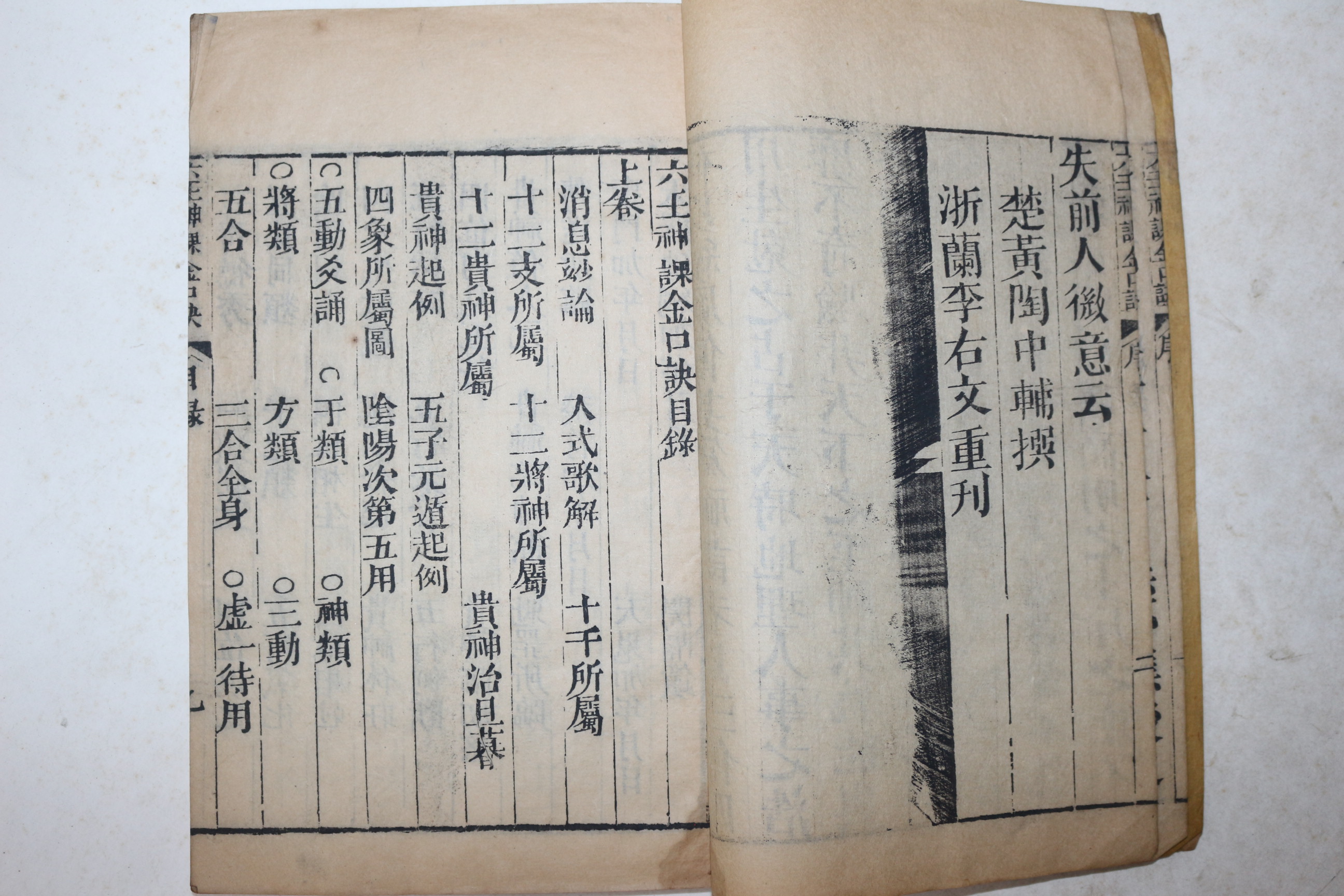 1880년(光緖6年) 중국목판본 육임신과금구결(六壬神課金口訣) 6책완질