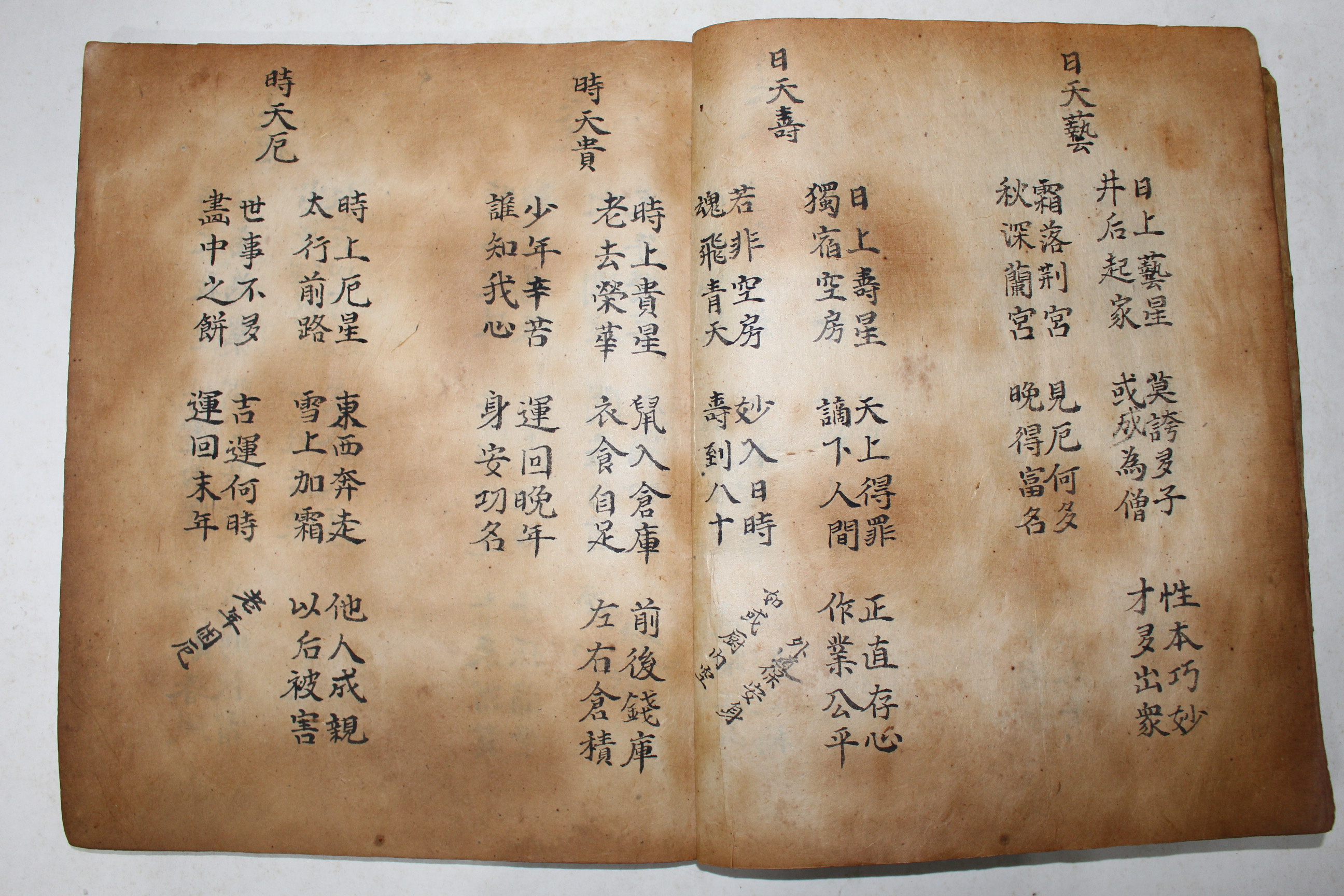 필사본 전생록론(前生綠論),직업론,길복론(吉福論),명궁론 외 철민(哲眠) 1책완질