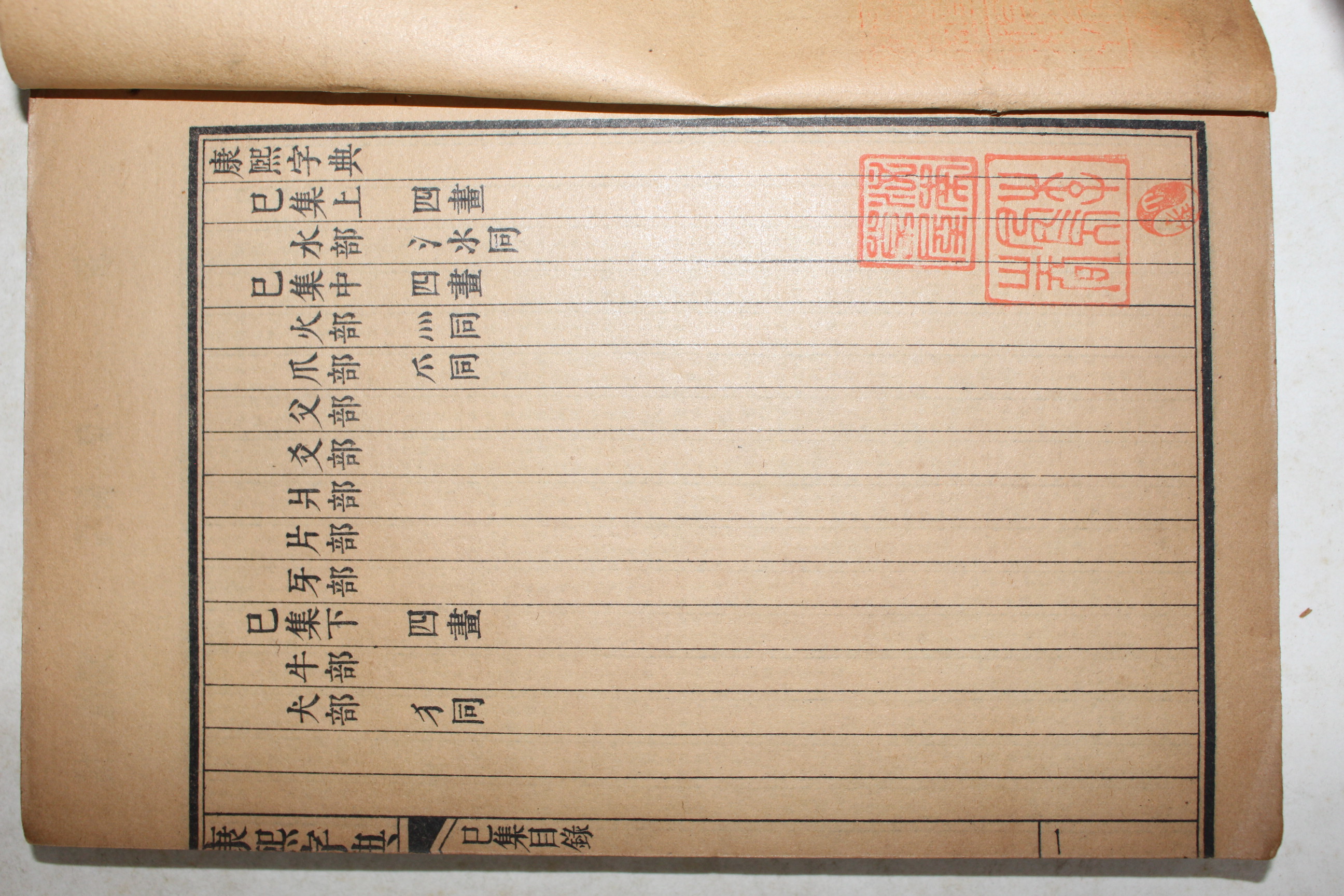 중국상해본 강희자전(康熙字典) 6책