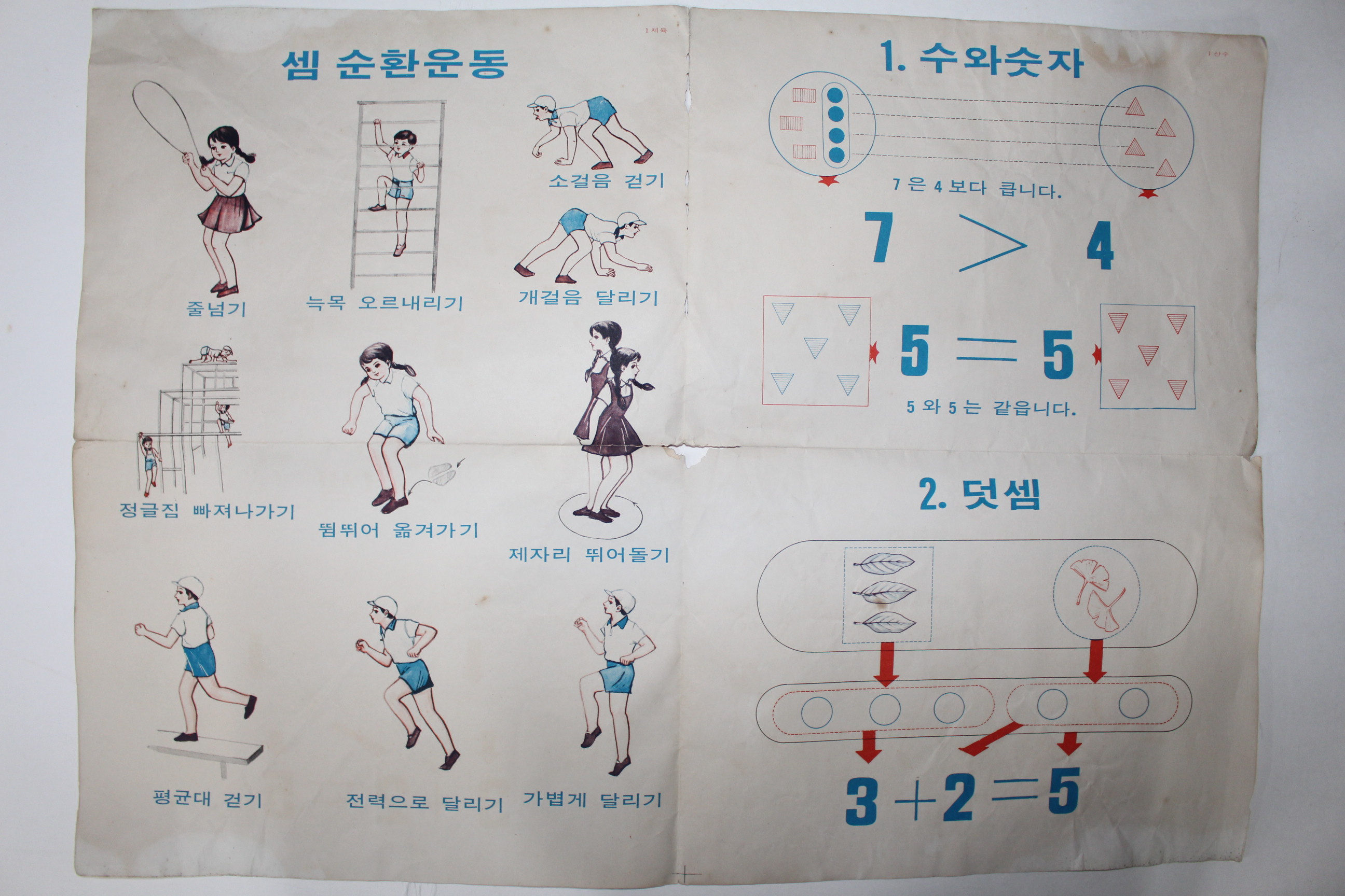 국민학교 학습포스터